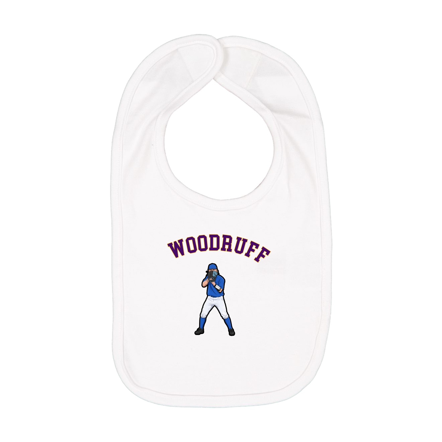 Infant Bib — Shirsey Arch in White