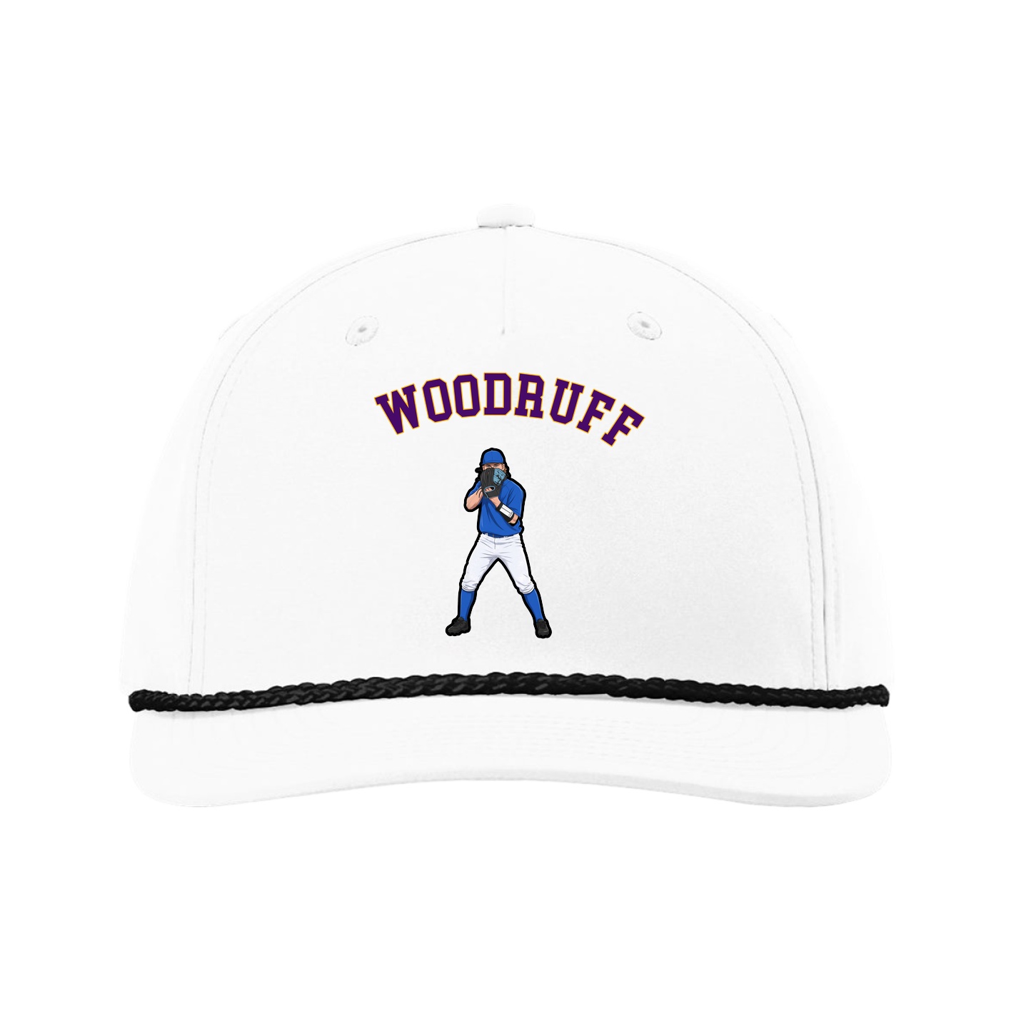 Five-Panel Classic Rope Cap — Shirsey Arch in White