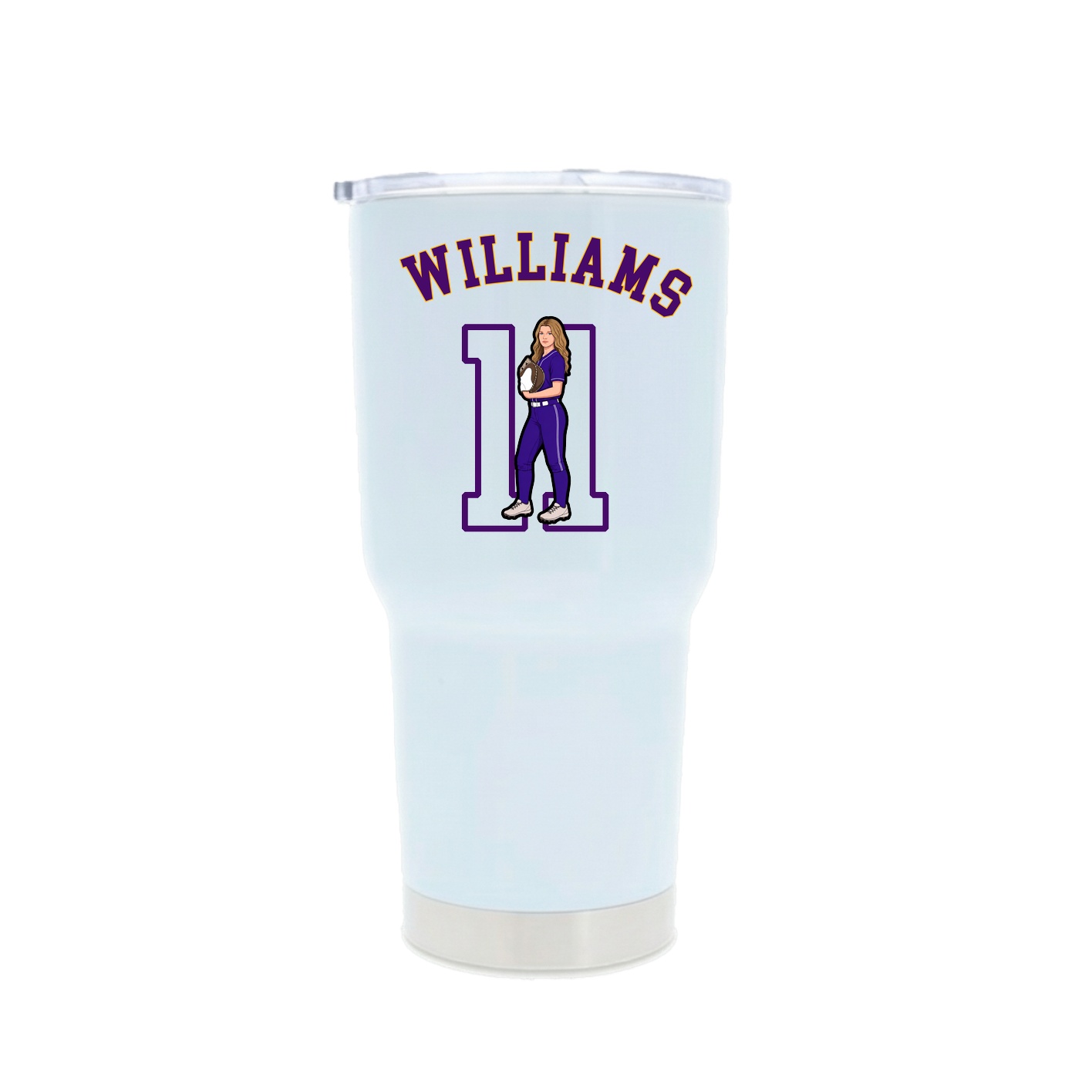 30oz Stainless Steel Tumbler — Shirsey Arch in White