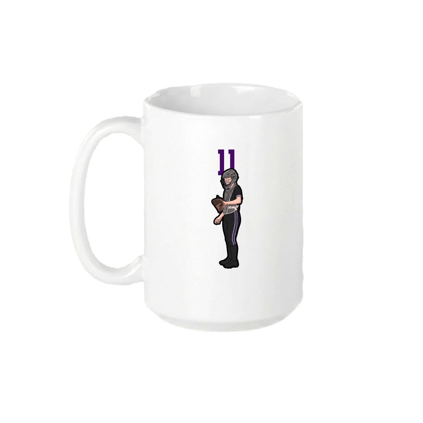 15oz Coffee Mug — Number Top in White