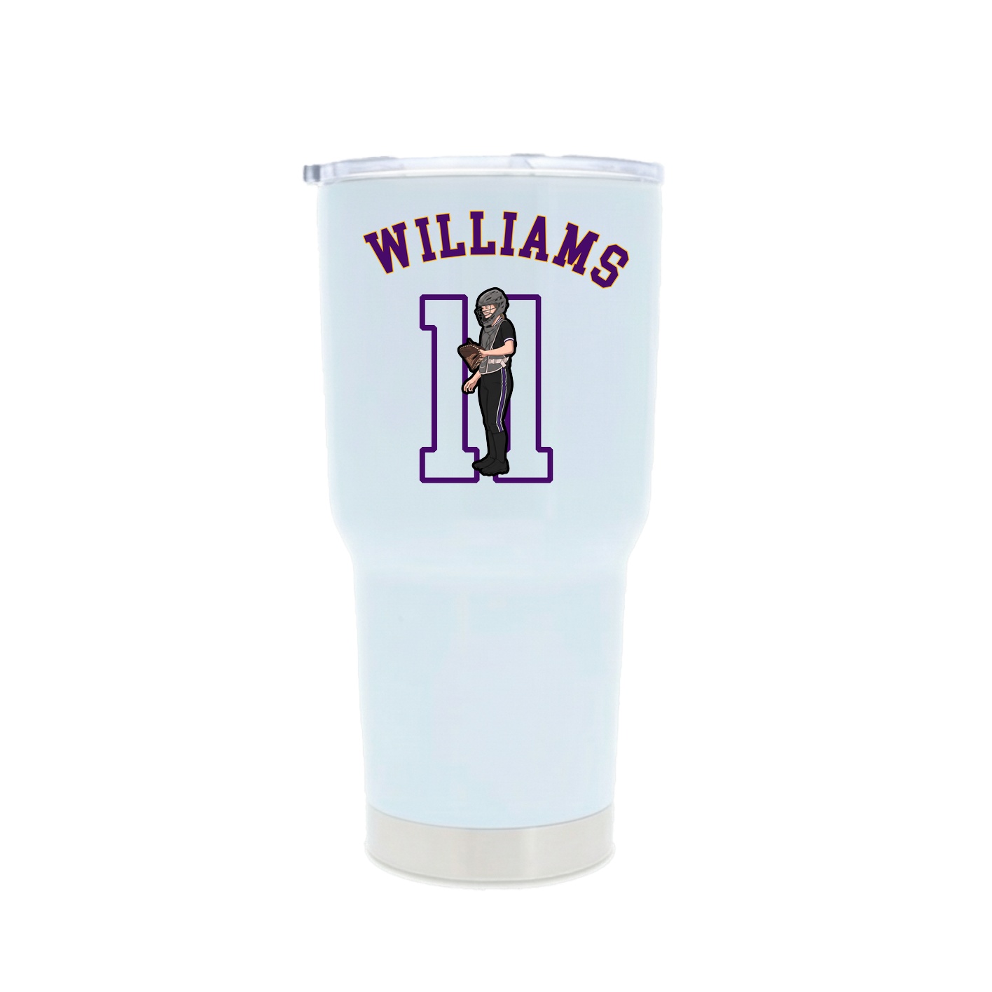 30oz Stainless Steel Tumbler — Shirsey Arch in White