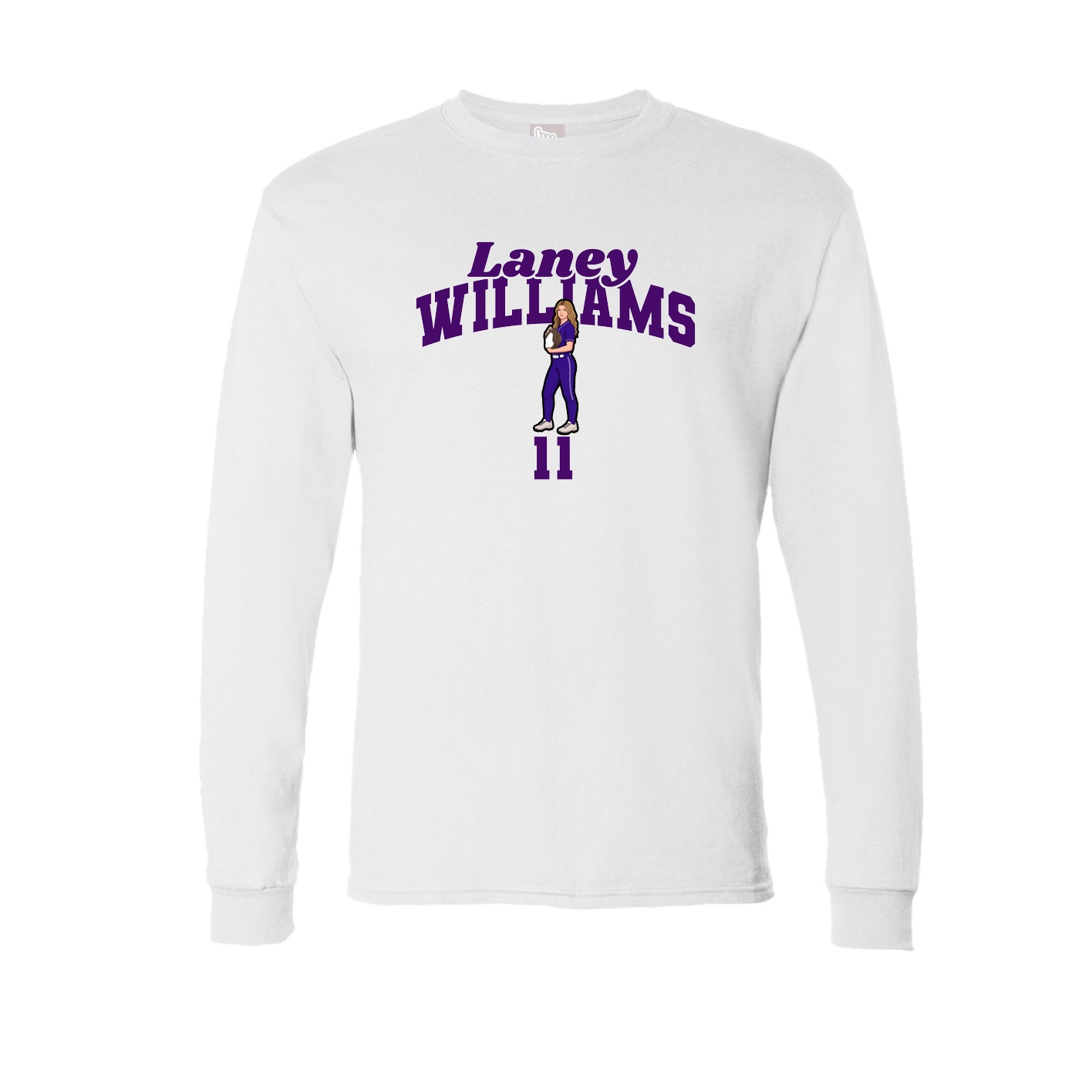 Long Sleeve Tee — Signature Arch in White