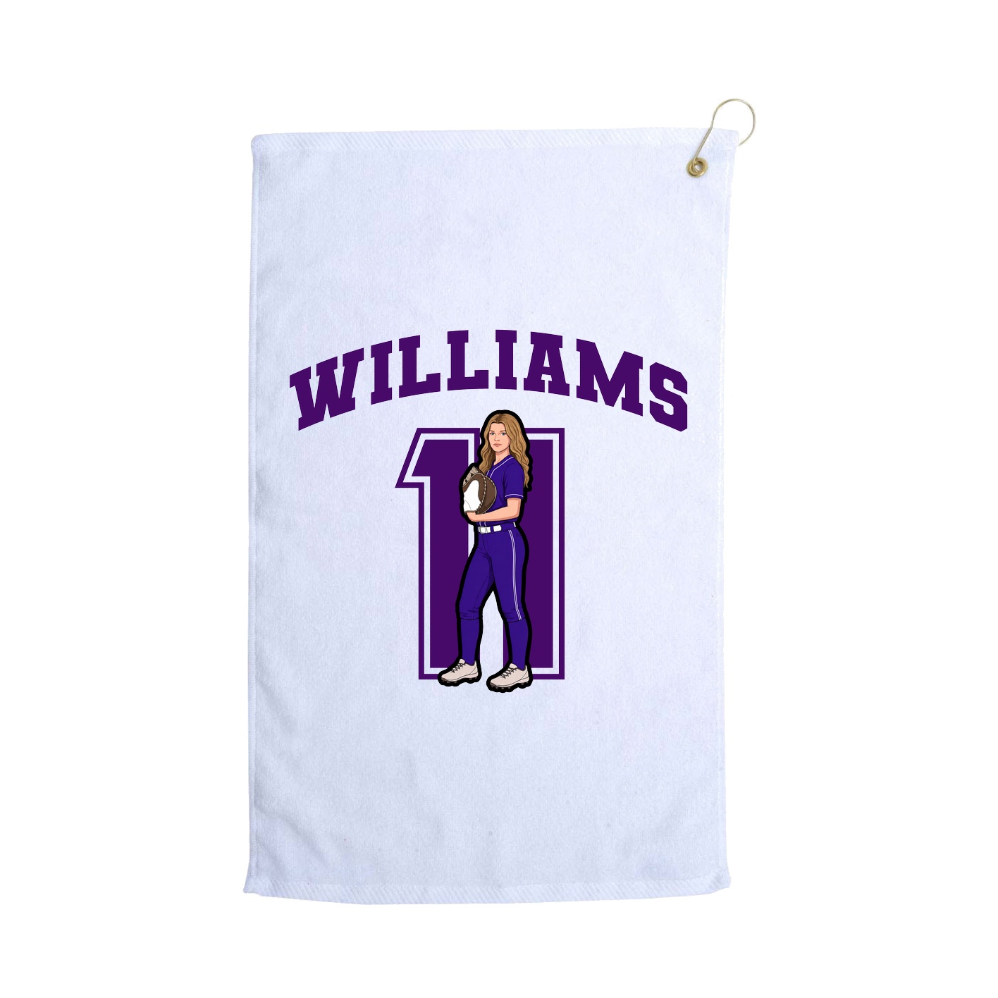 Golf Towel — Number in White