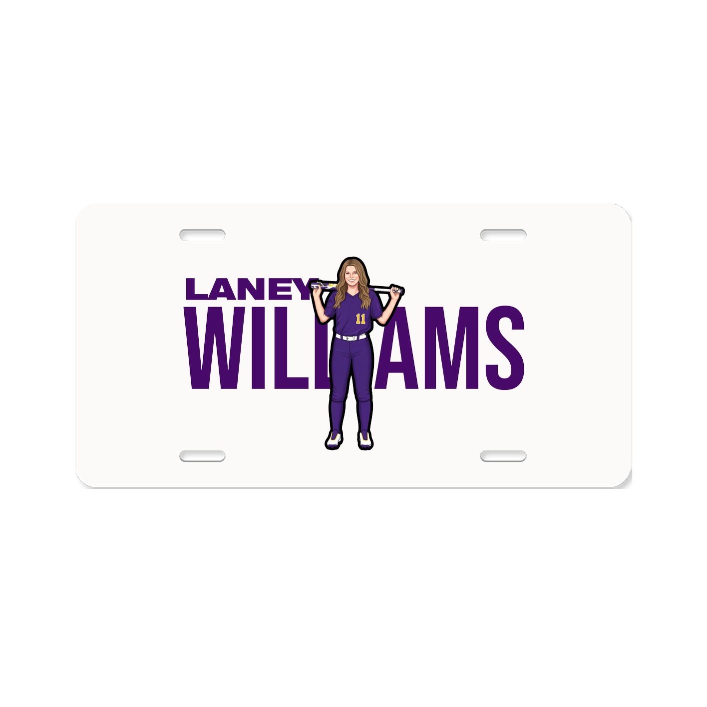 License Plate — Player Name in Classic