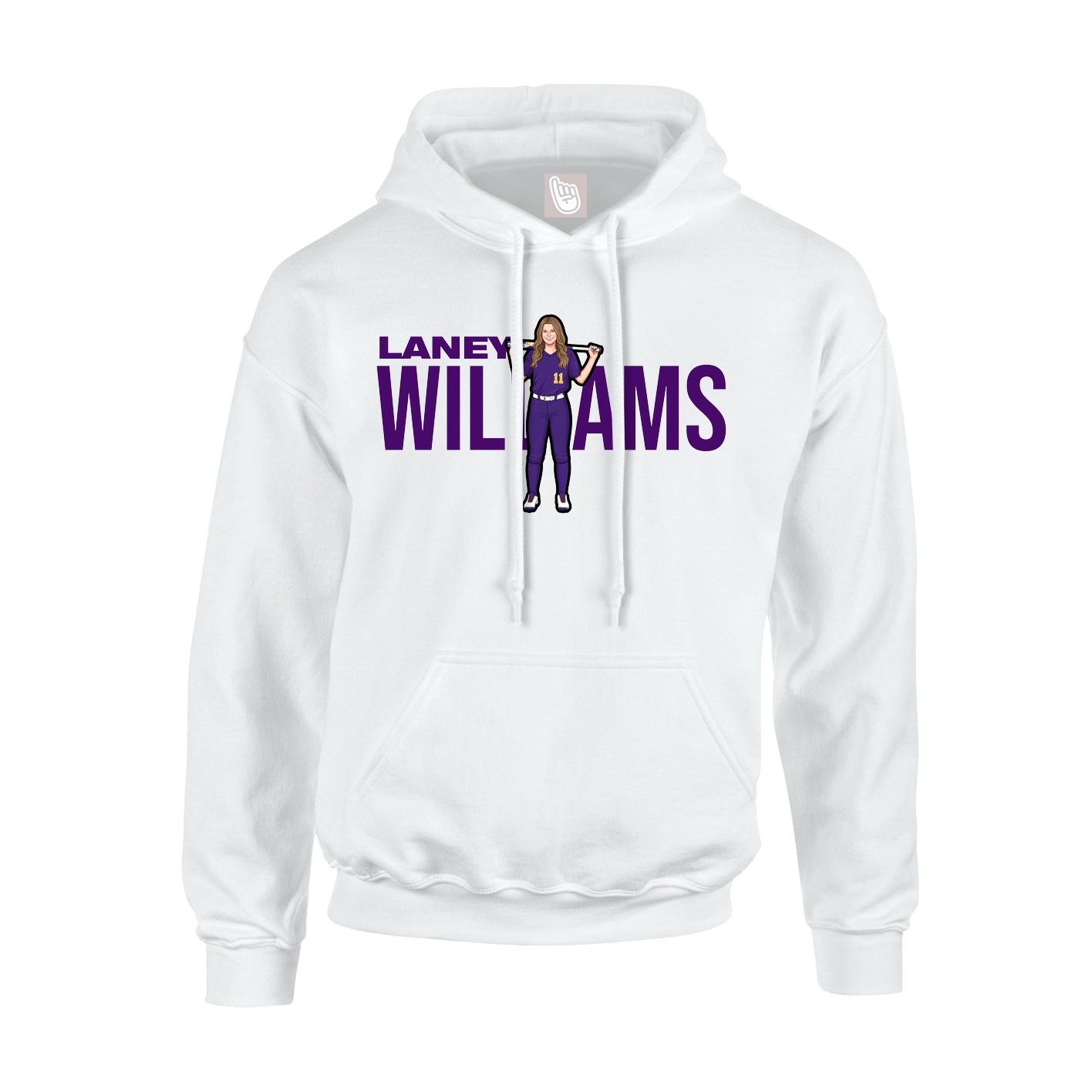 Hoodie — Player Name in White