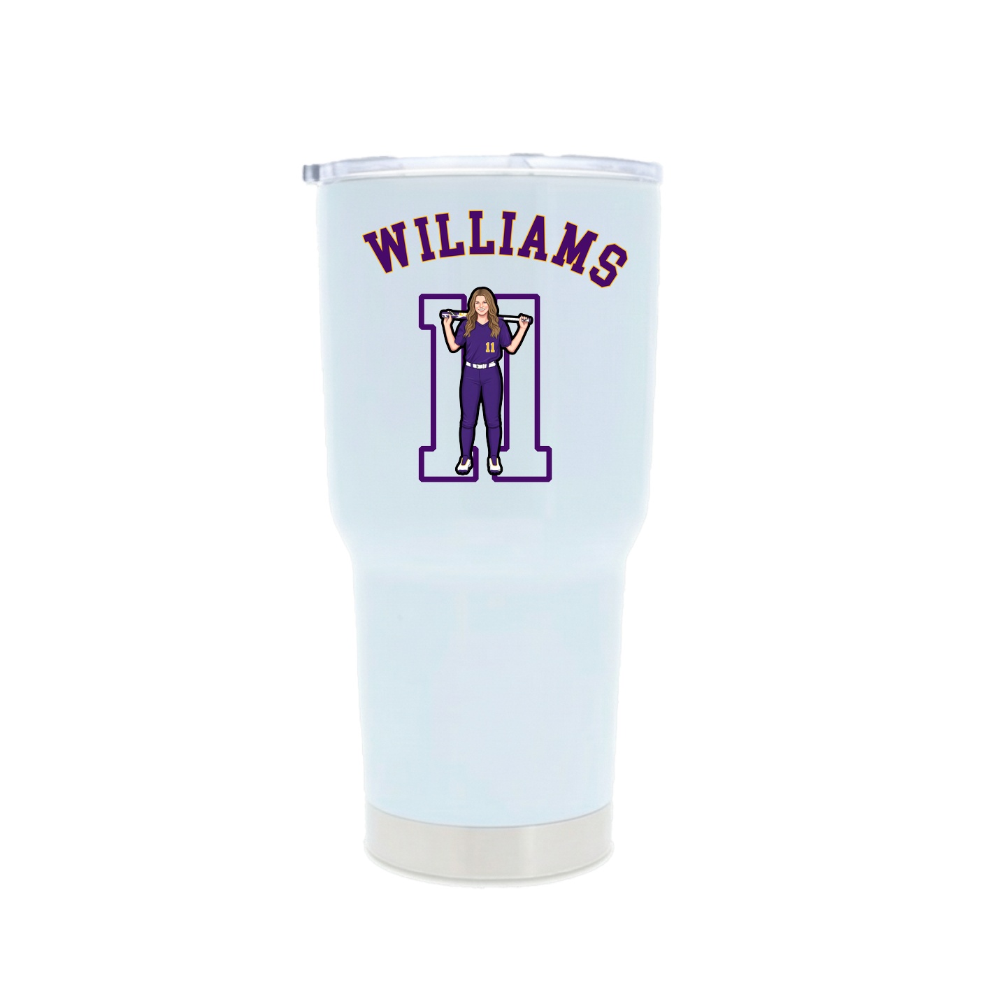 30oz Stainless Steel Tumbler — Shirsey Arch in White