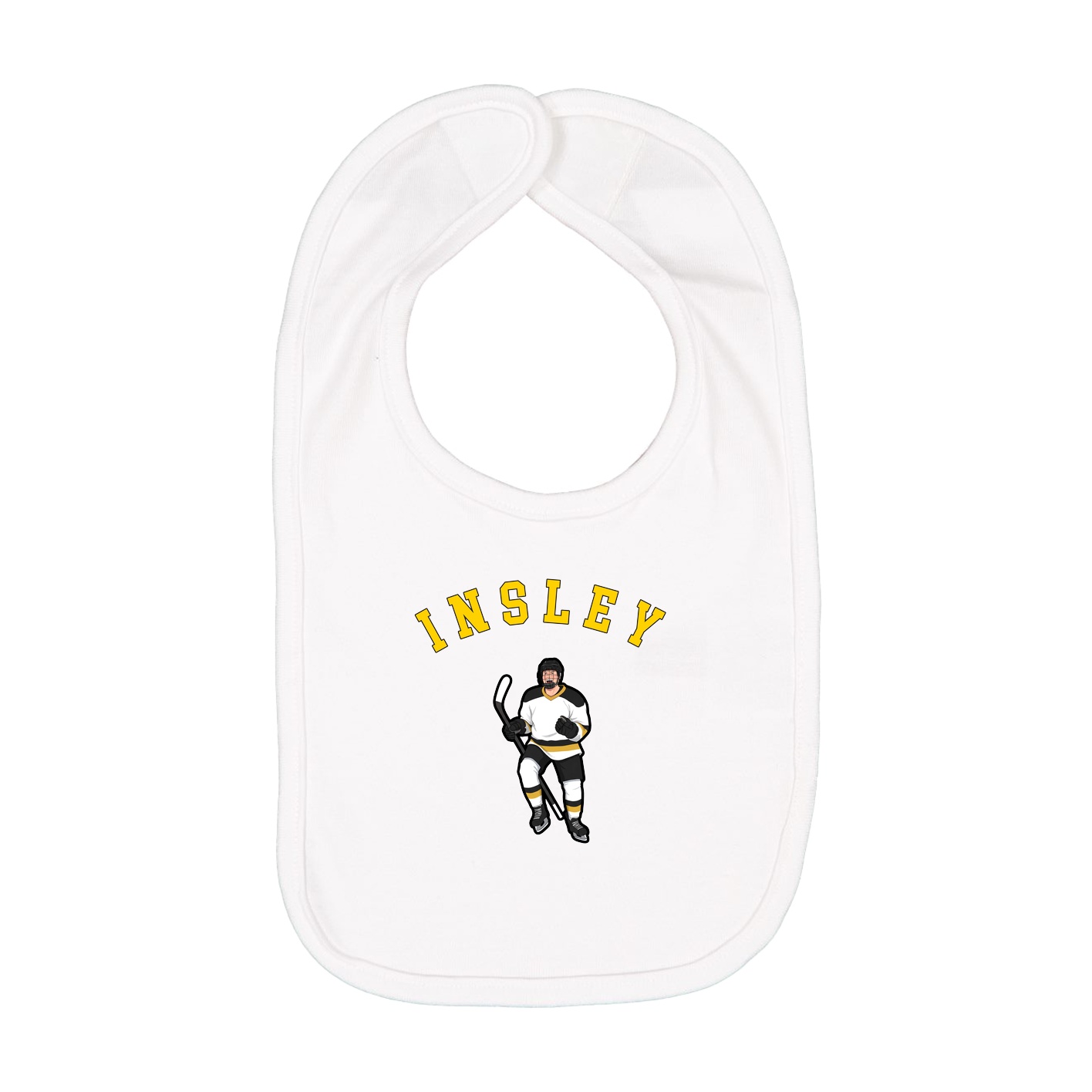 Infant Bib — Shirsey Arch in White