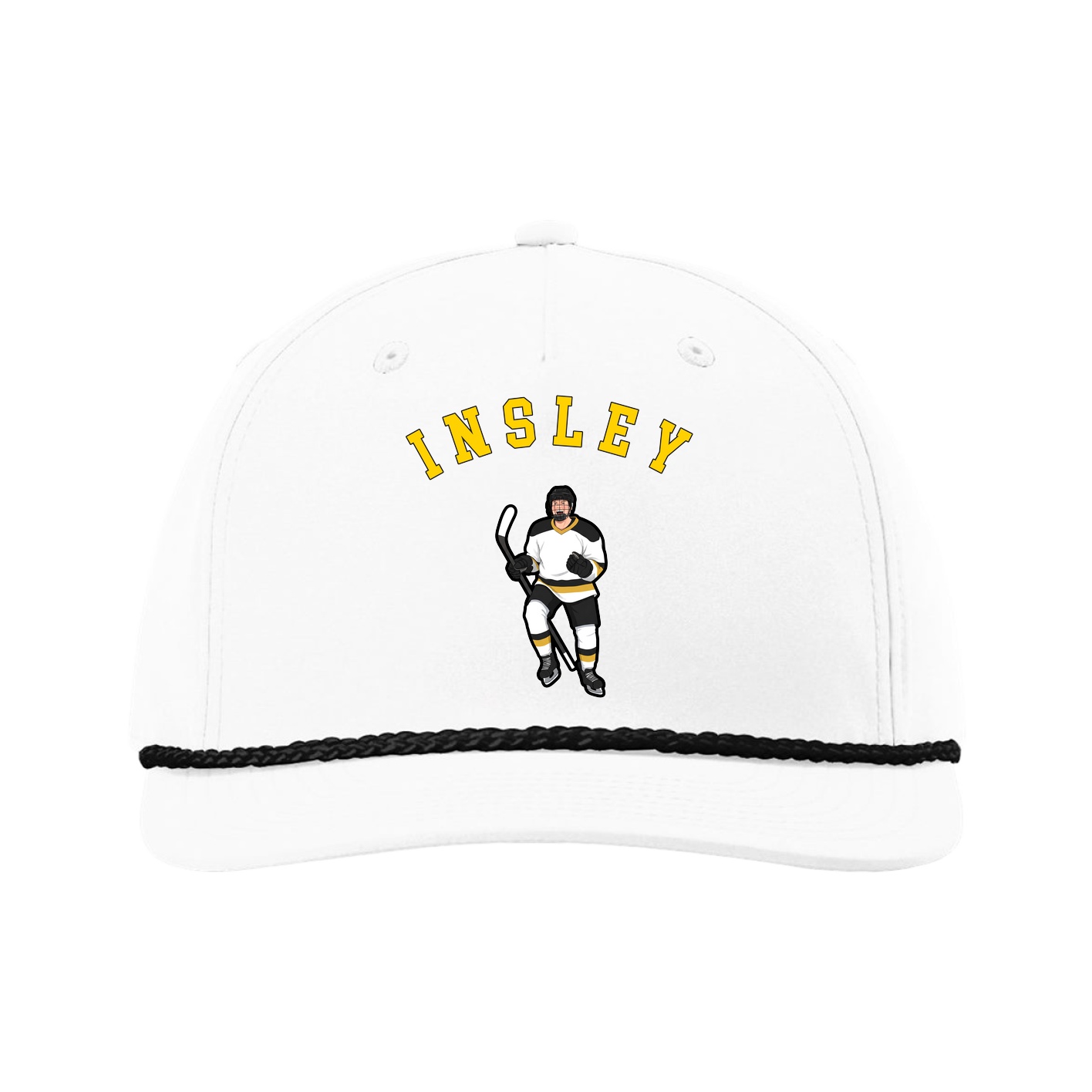 Five-Panel Classic Rope Cap — Shirsey Arch in White