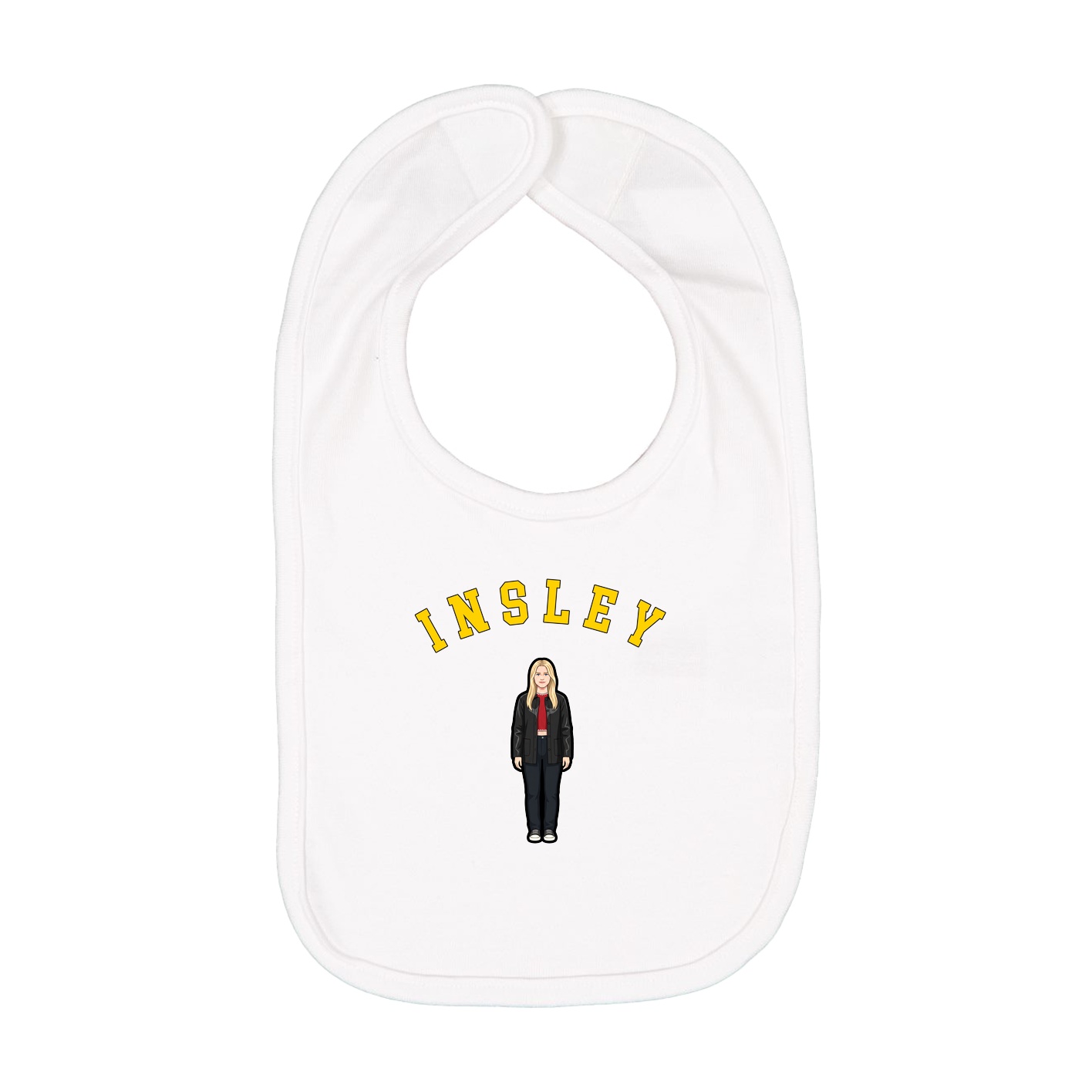 Infant Bib — Shirsey Arch in White