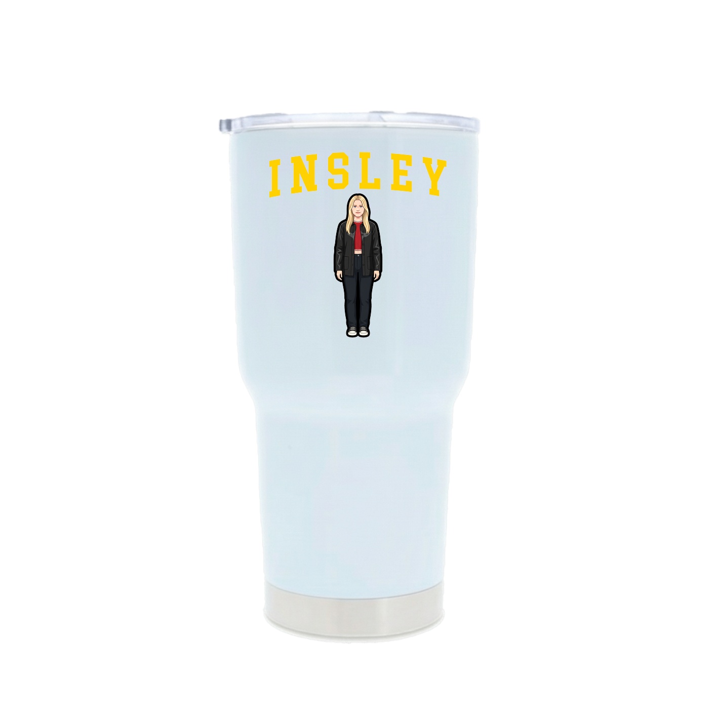 30oz Stainless Steel Tumbler — Shirsey in White