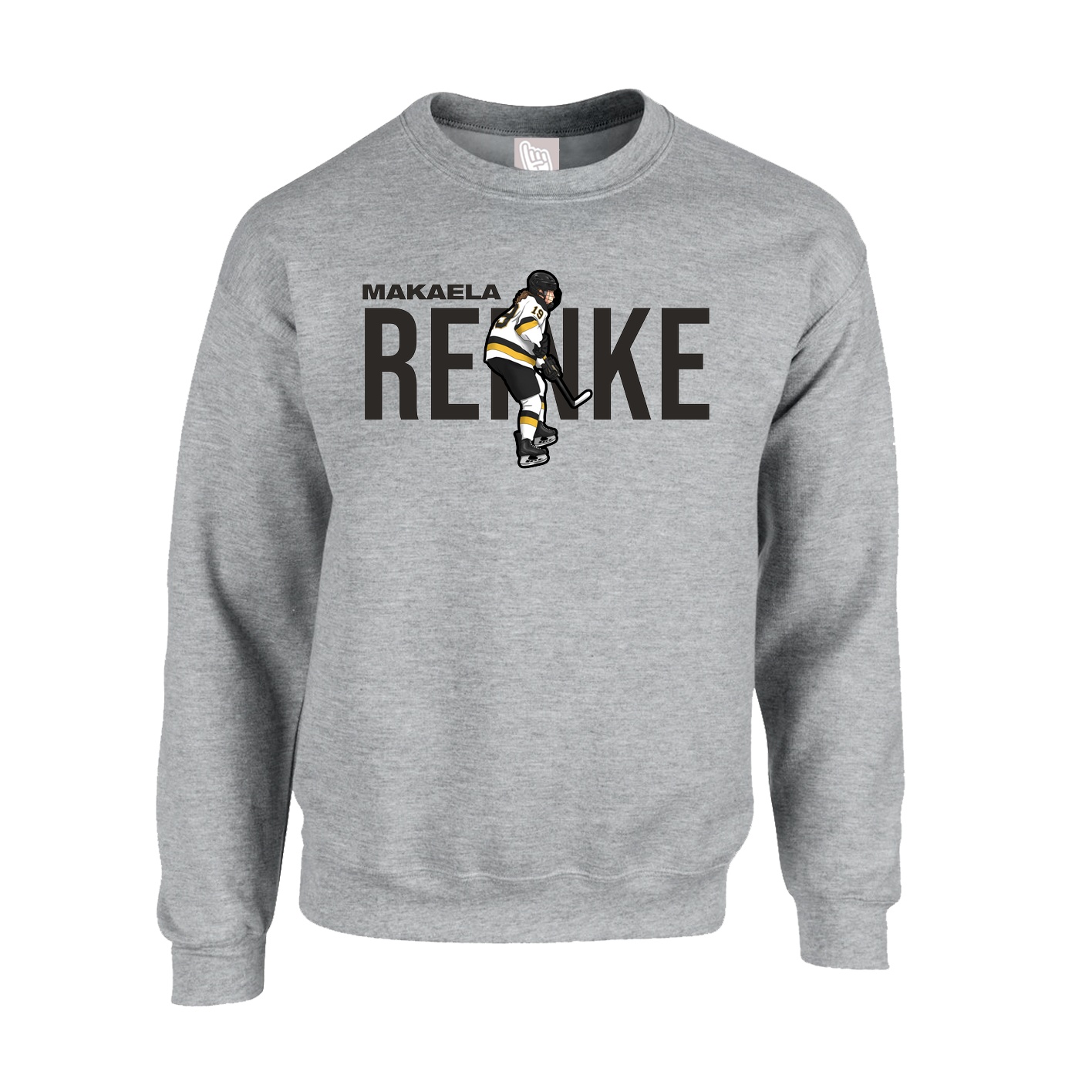 Fleece Crew — Player Name in Grey