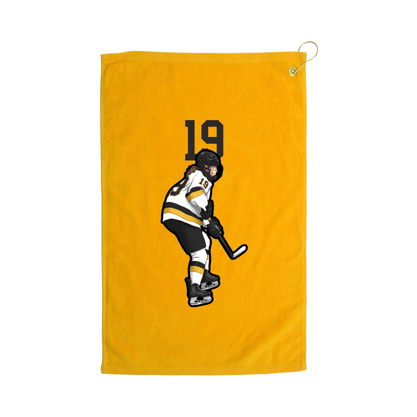 Golf Towel — Number Top in Gold