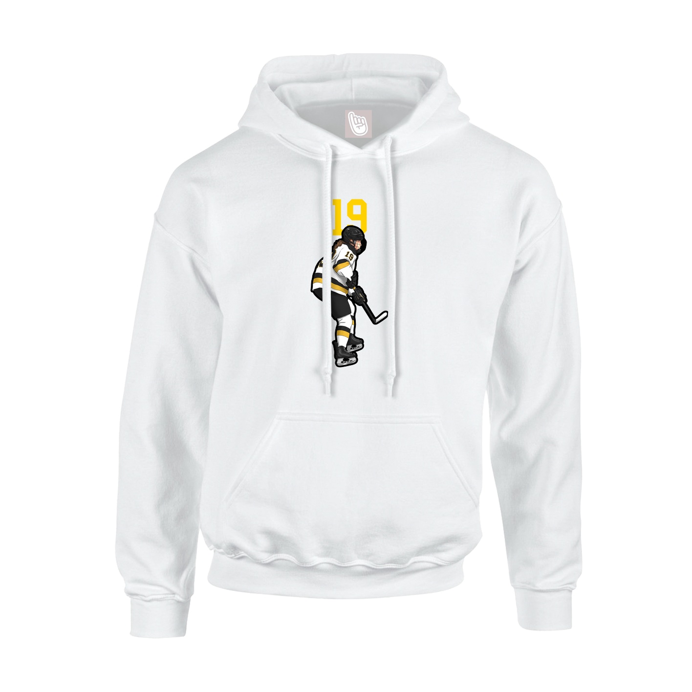 Hoodie — Number Top in White
