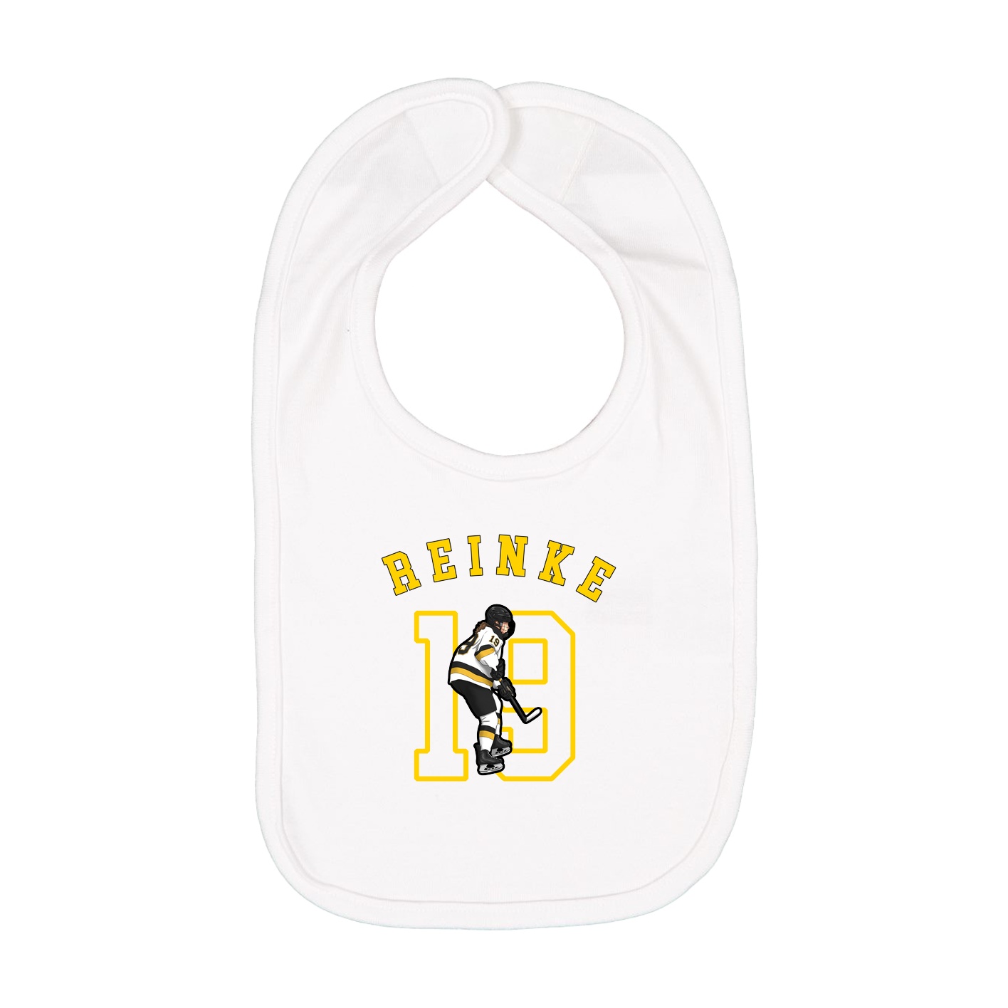 Infant Bib — Shirsey Arch in White