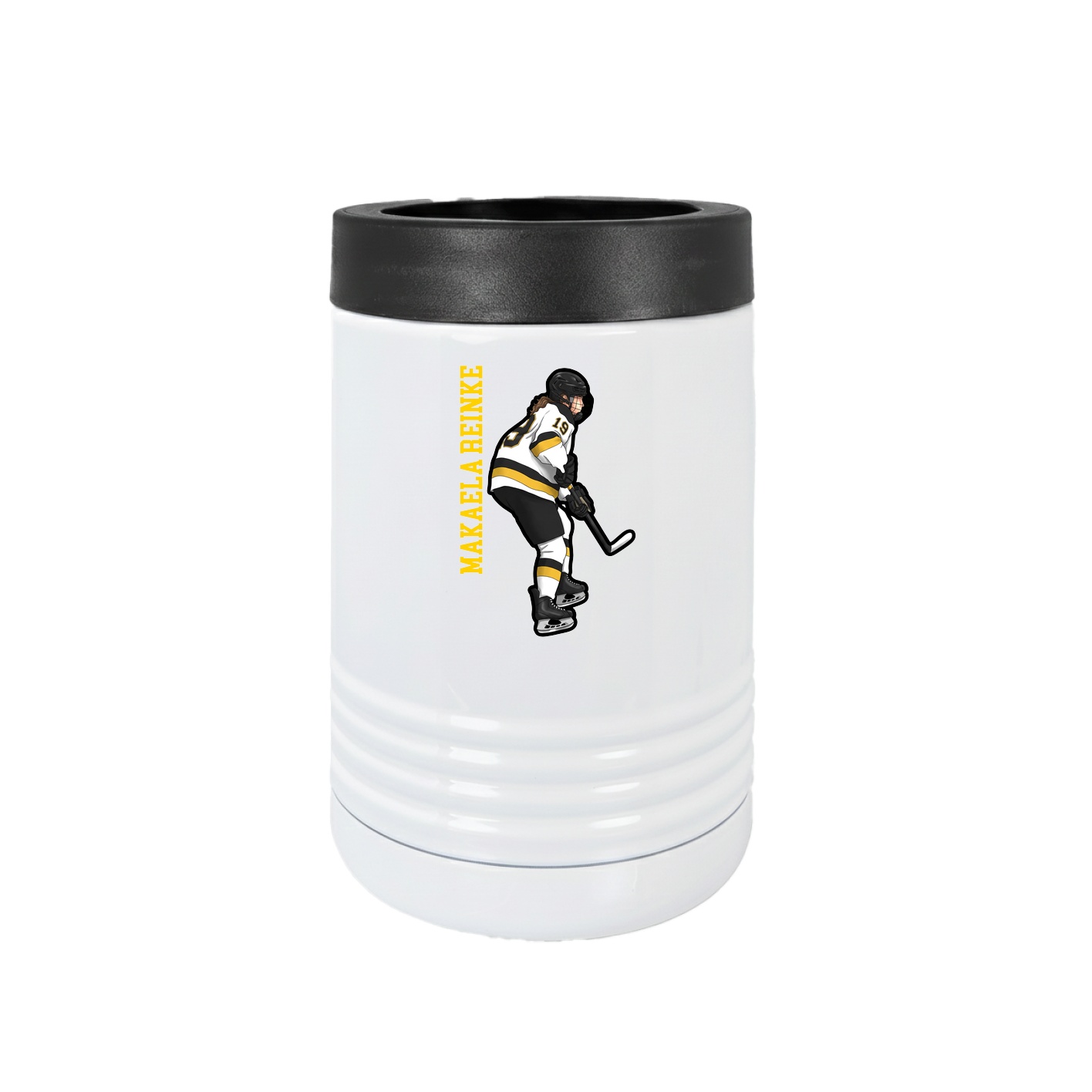 Beverage Holder — Name Vertical in White