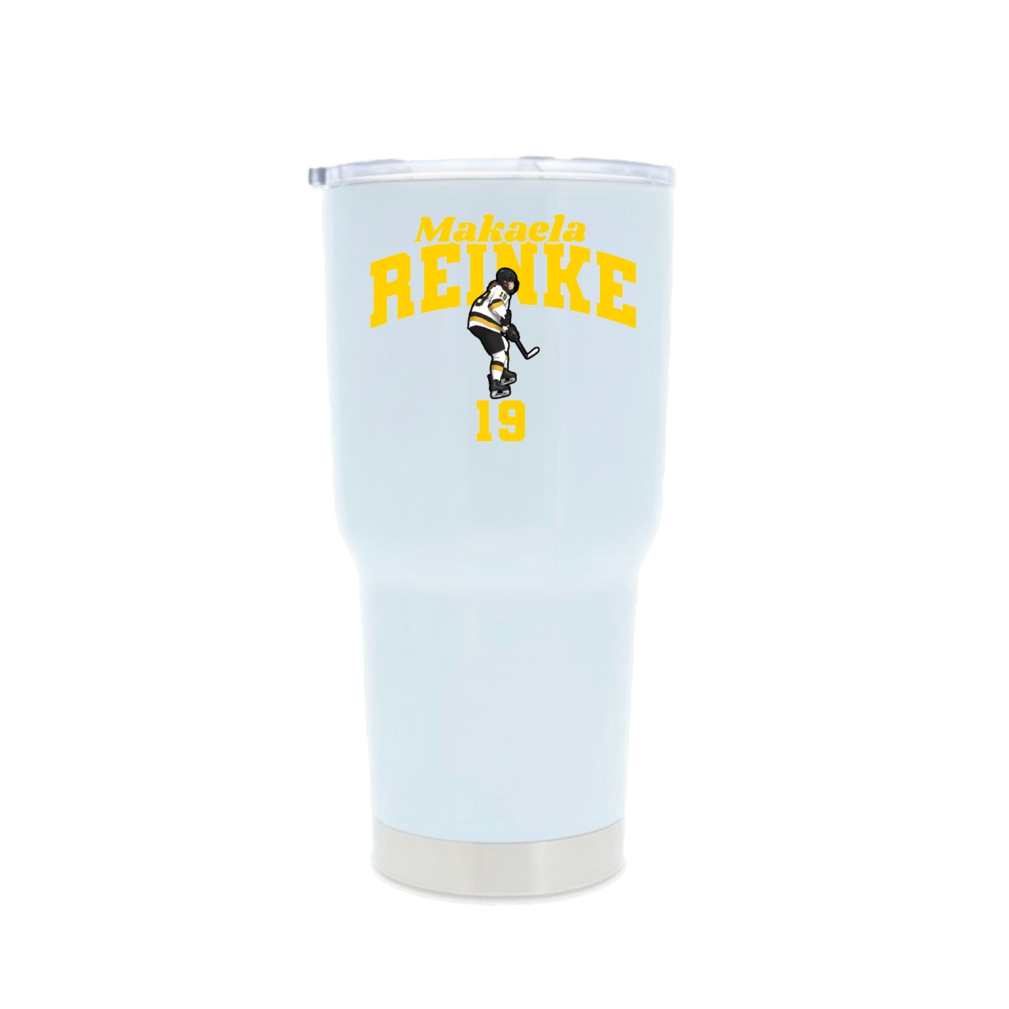 30oz Stainless Steel Tumbler — Signature Arch in White