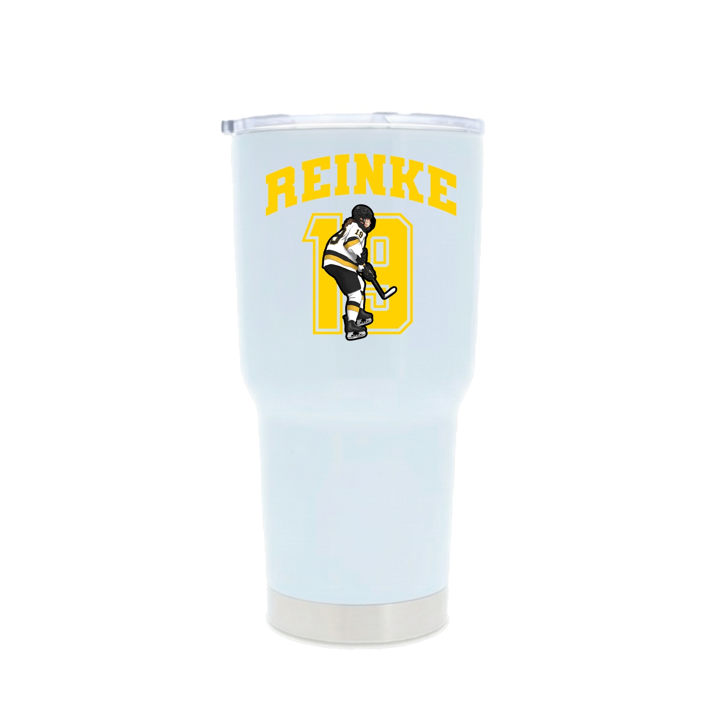 30oz Stainless Steel Tumbler — Number in White