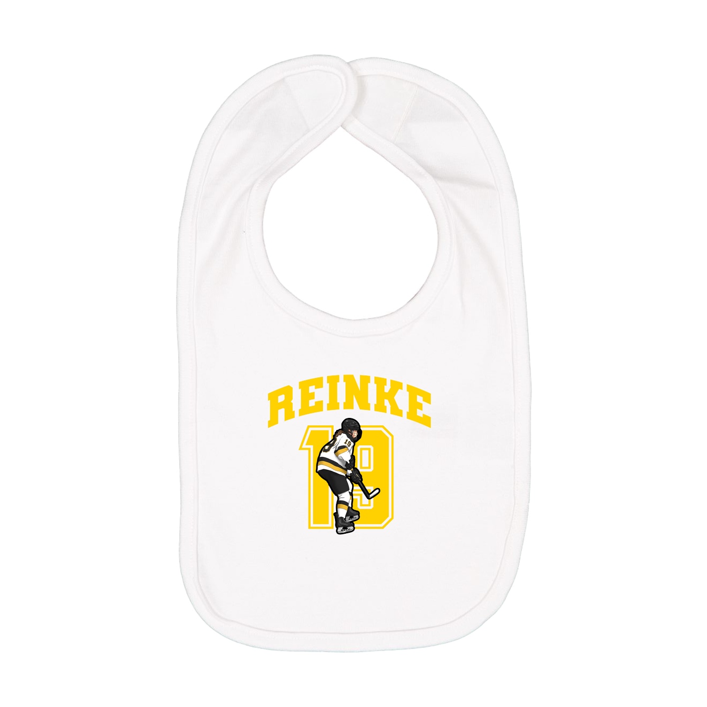 Infant Bib — Number in White