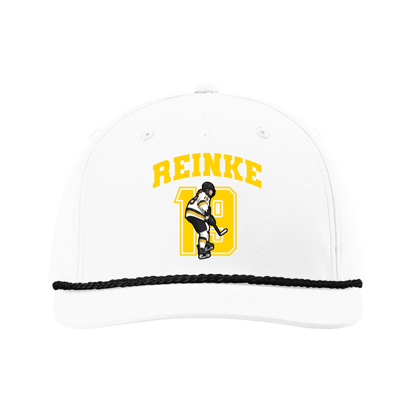 Five-Panel Classic Rope Cap — Number in White