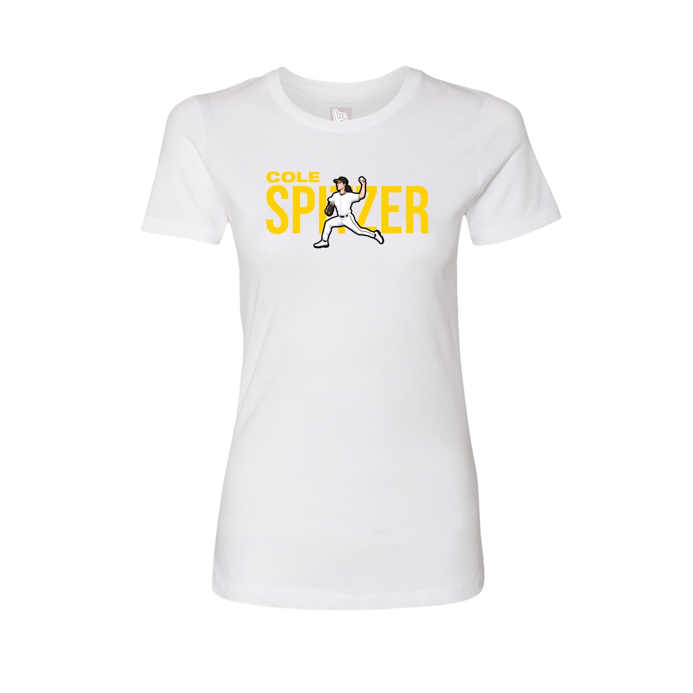 Fitted Women's Tee — Player Name in White