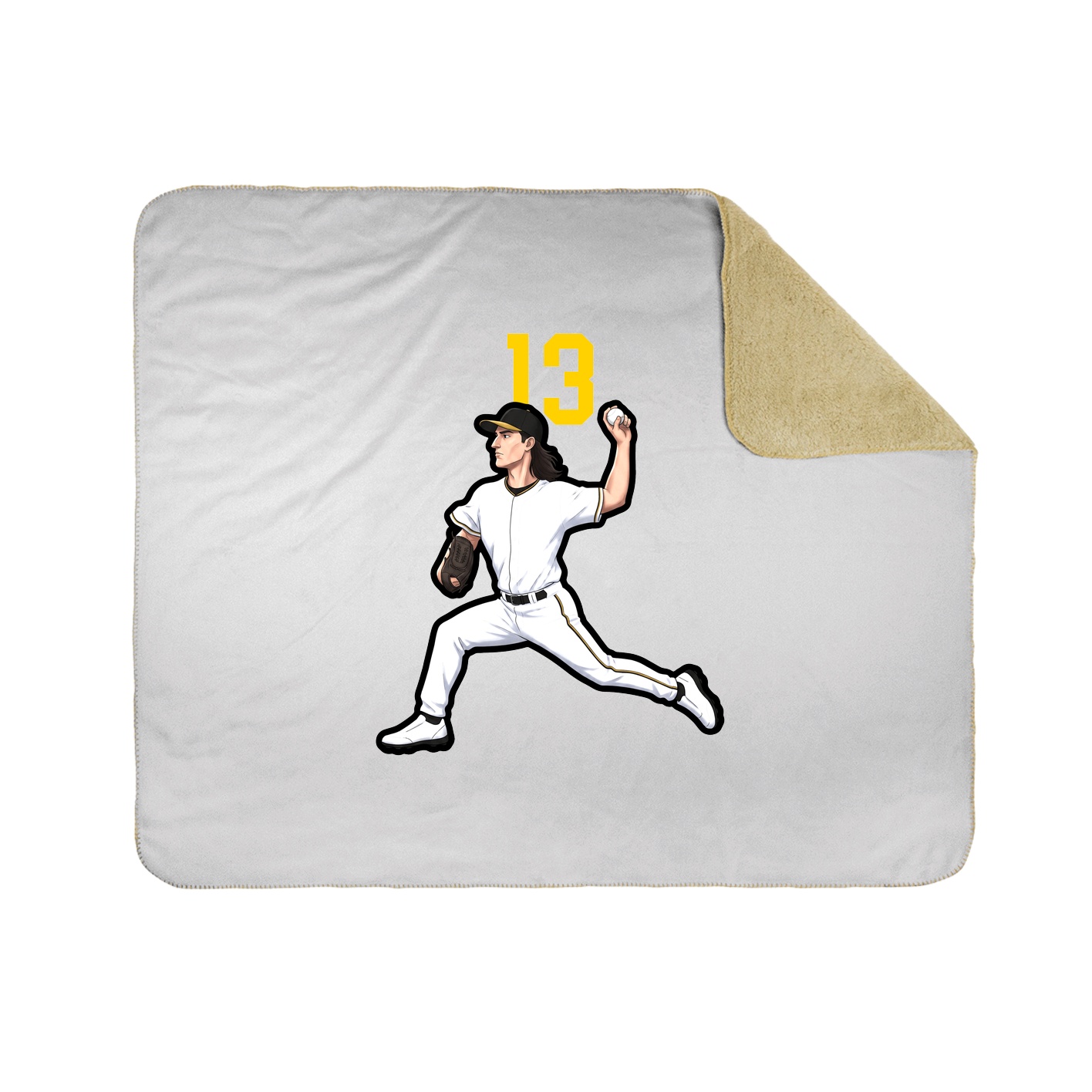 Throw Blanket — Number Top in White