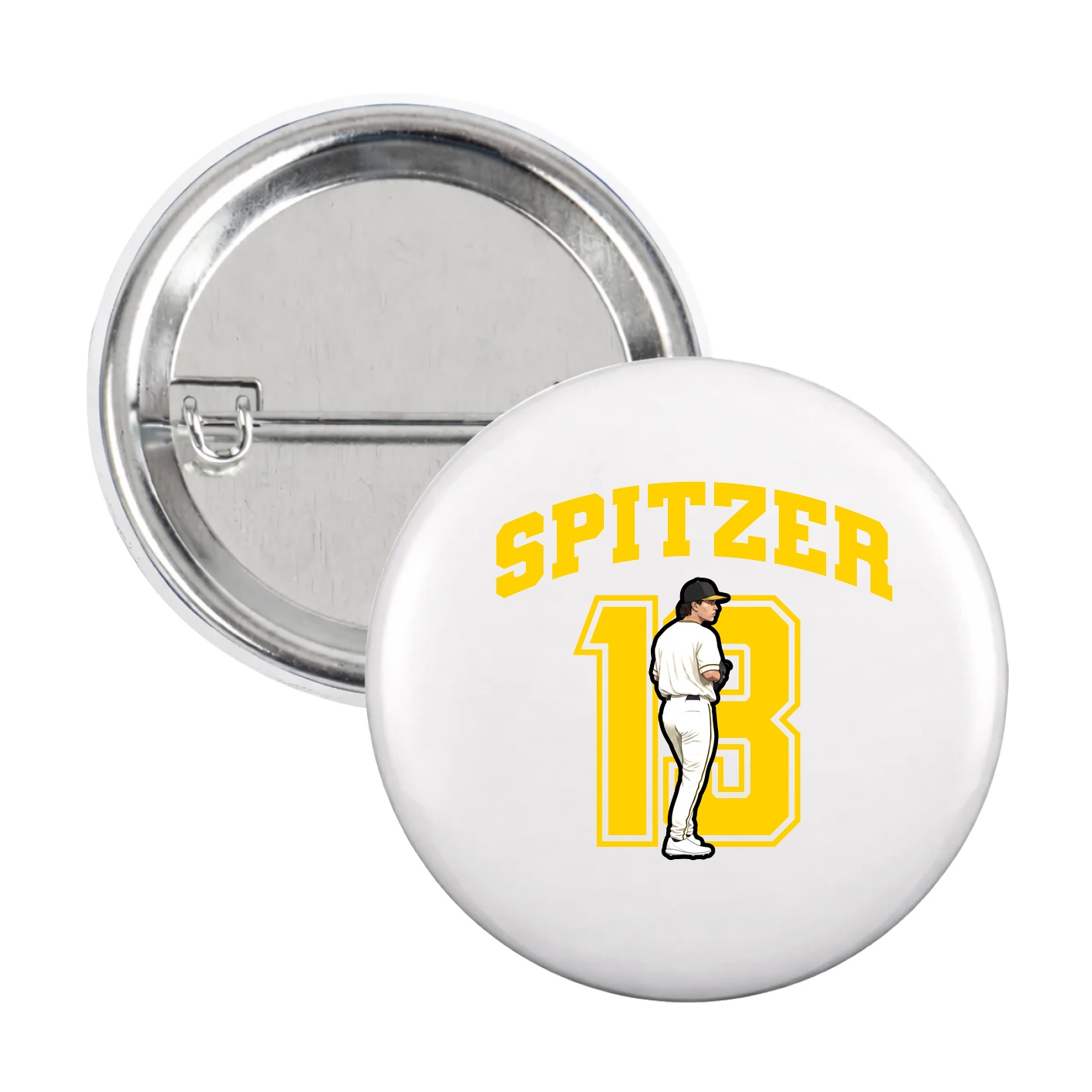 Game Day Button — Number in White