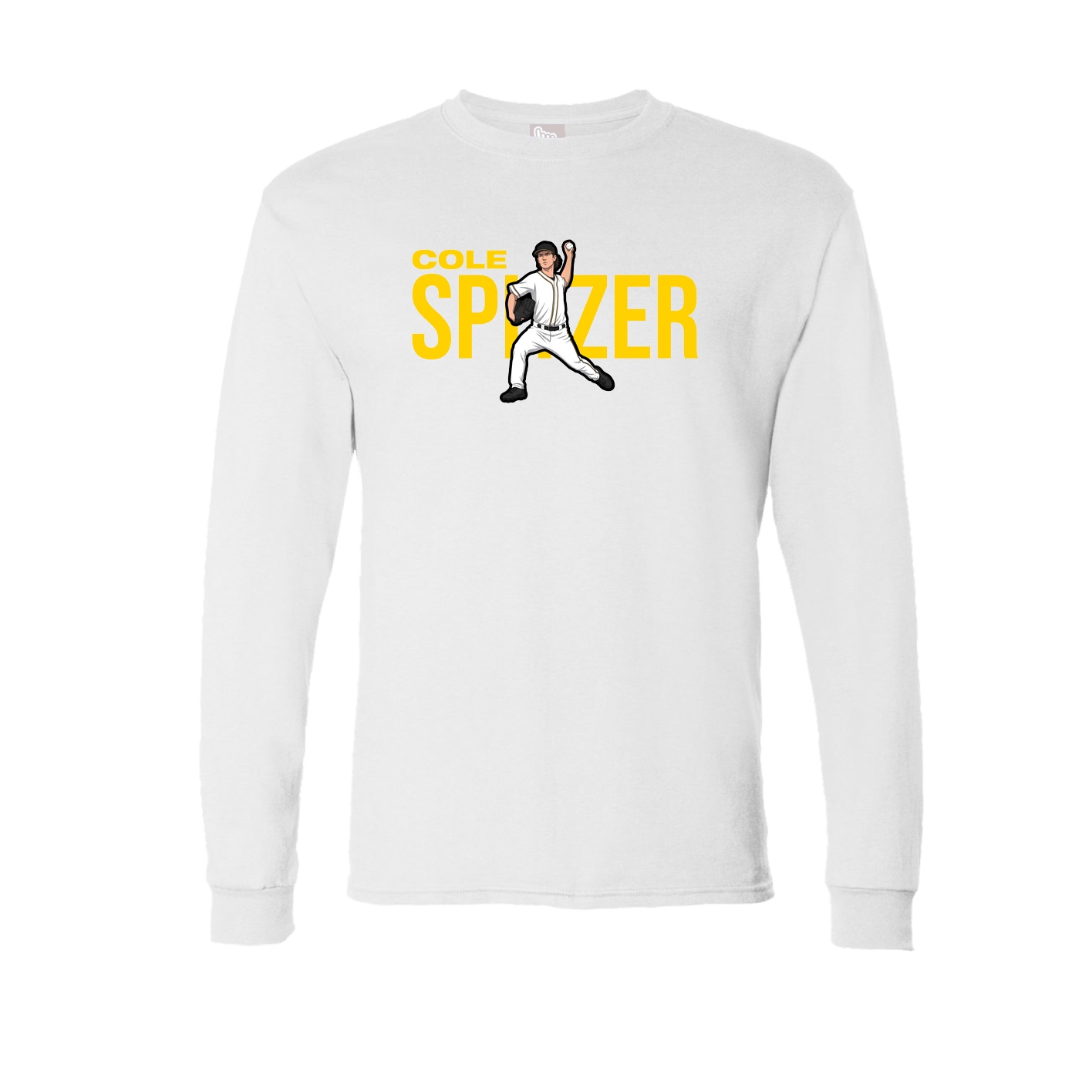 Long Sleeve Tee — Player Name in White