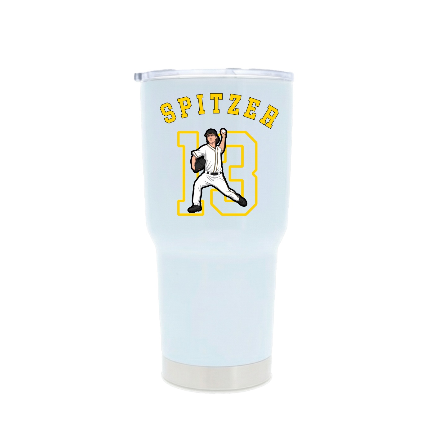 30oz Stainless Steel Tumbler — Shirsey Arch in White