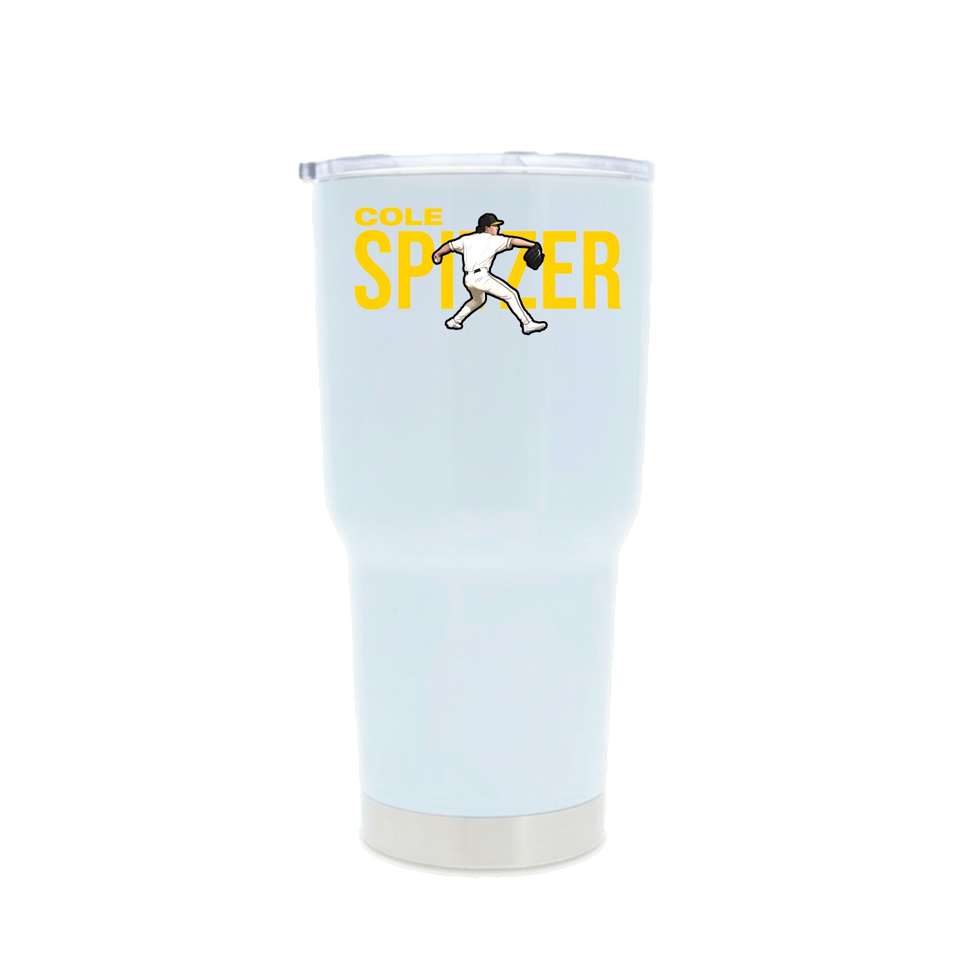 30oz Stainless Steel Tumbler — Player Name in White