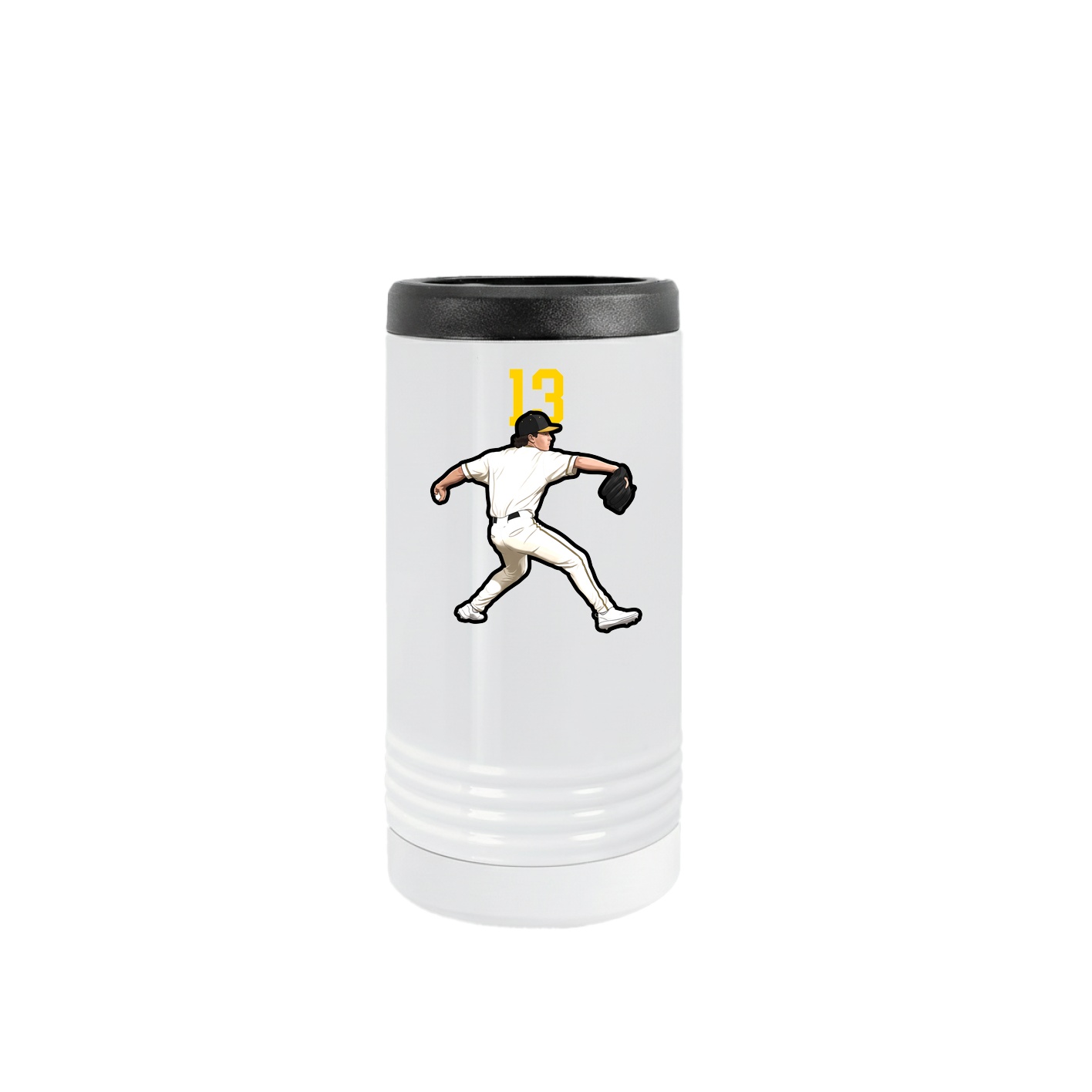 Slim Beverage Holder — Number Top in White