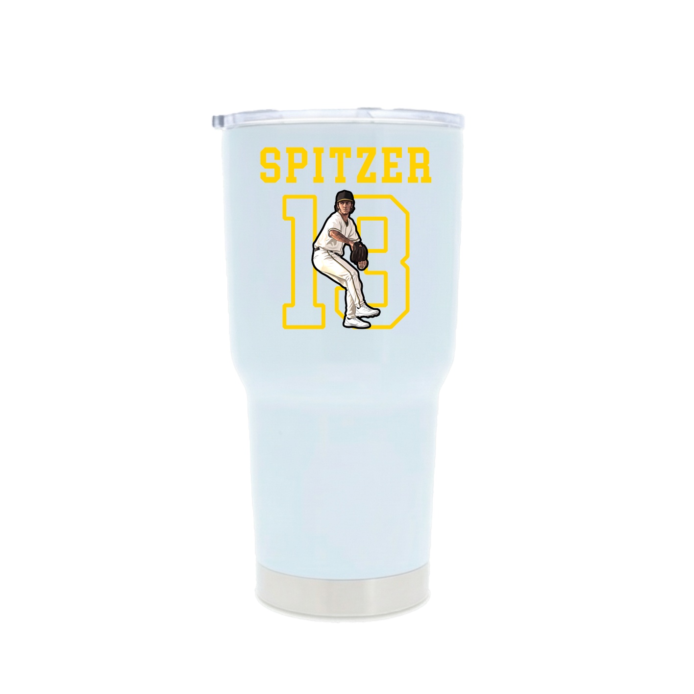 30oz Stainless Steel Tumbler — Shirsey in White