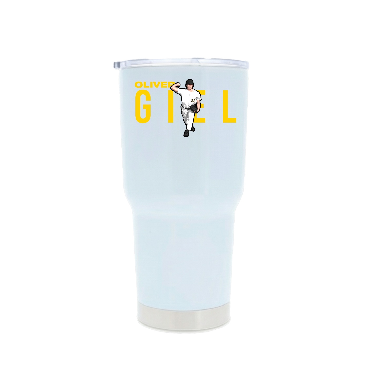 30oz Stainless Steel Tumbler — Player Name in White