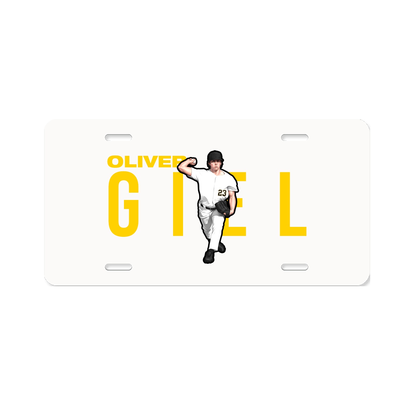 License Plate — Player Name in Classic