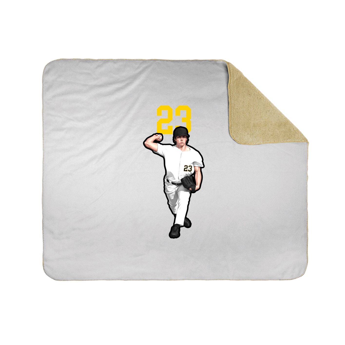 Throw Blanket — Number Top in White