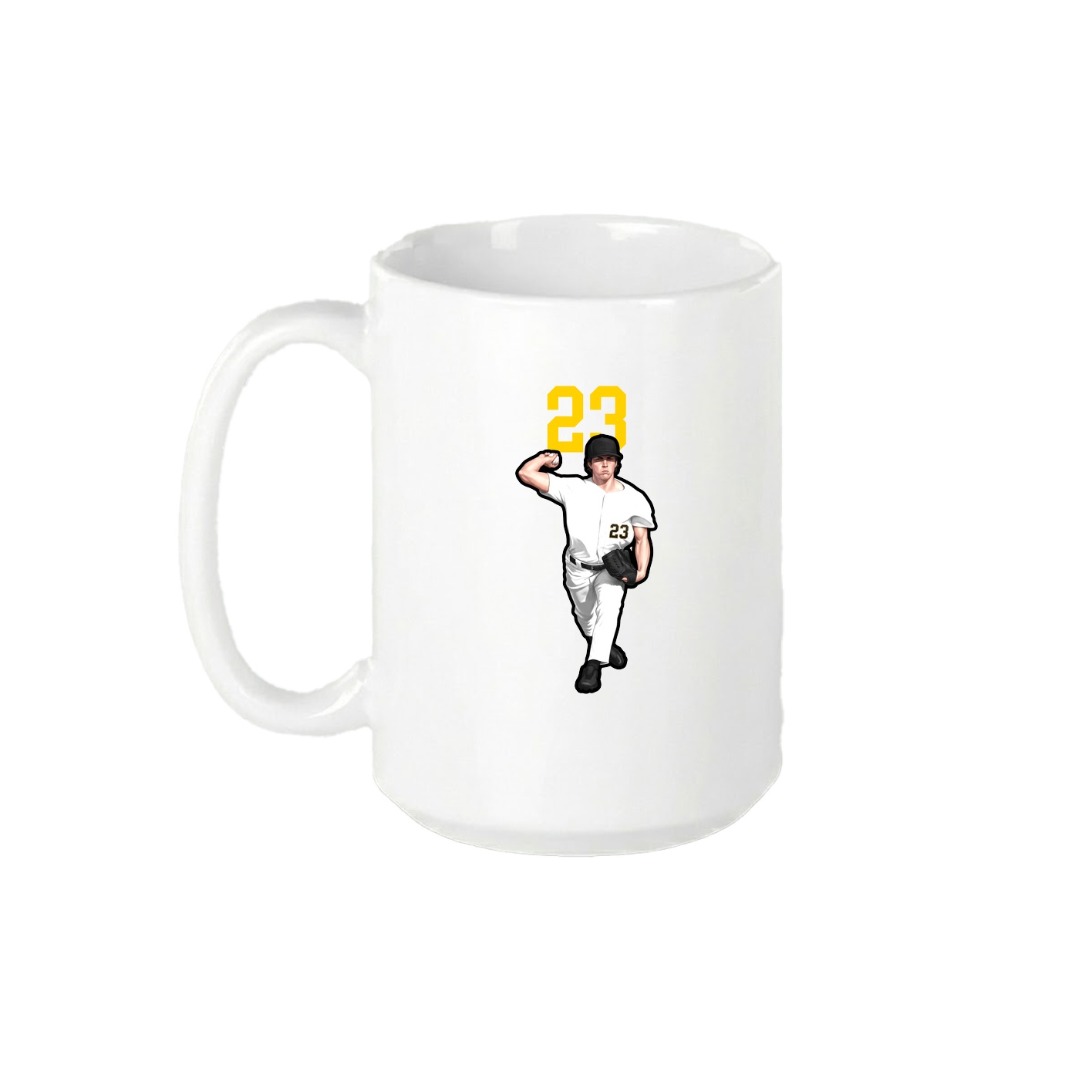 15oz Coffee Mug — Number Top in White