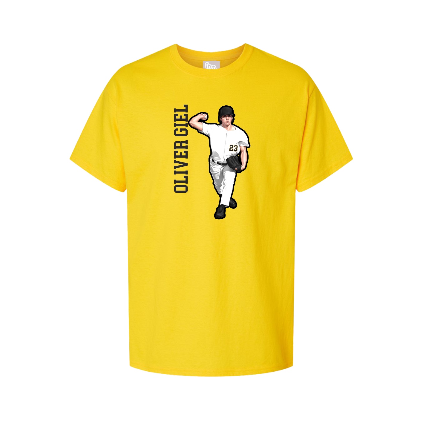 Youth Tee — Name Vertical in Gold