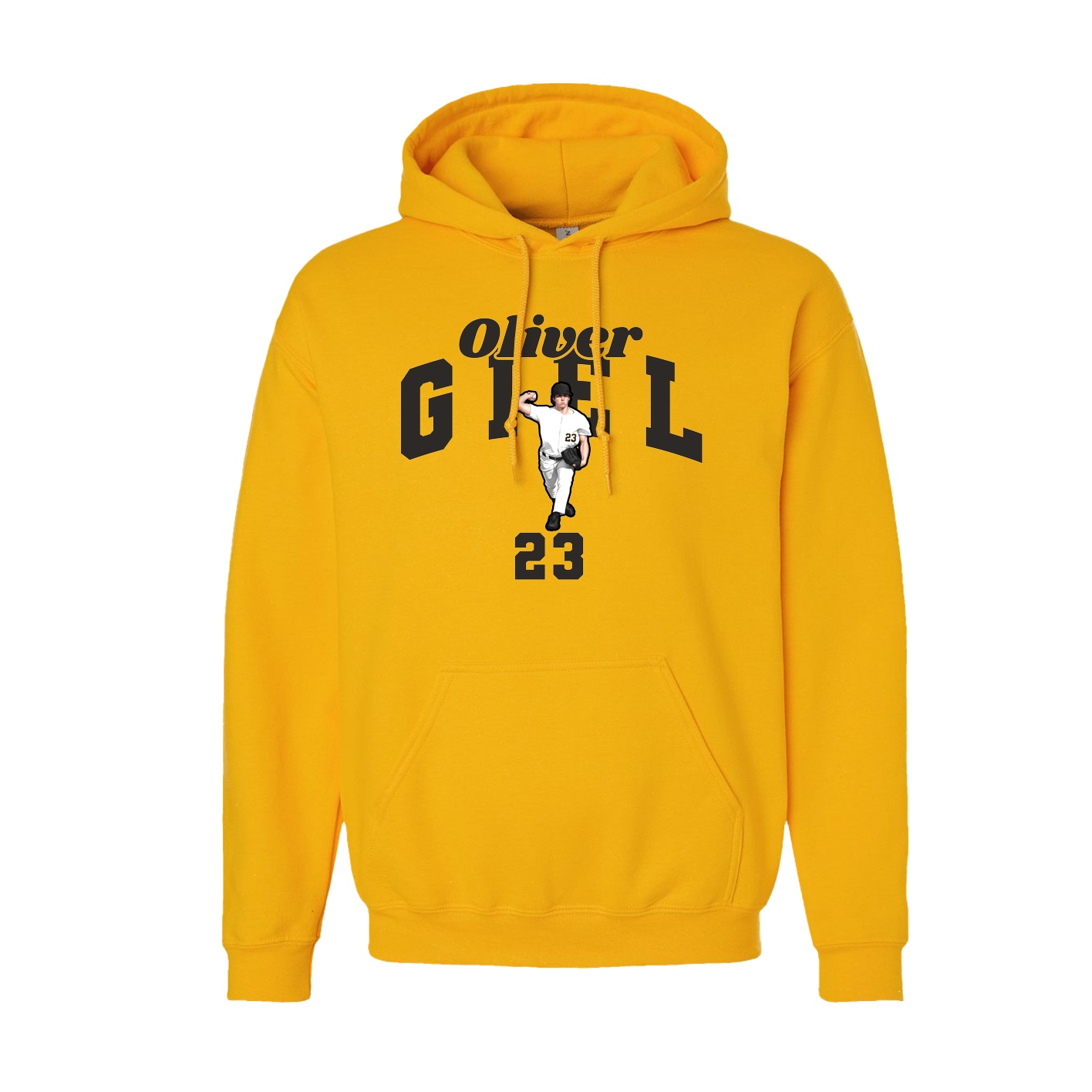 Youth Hoodie — Signature Arch in Gold