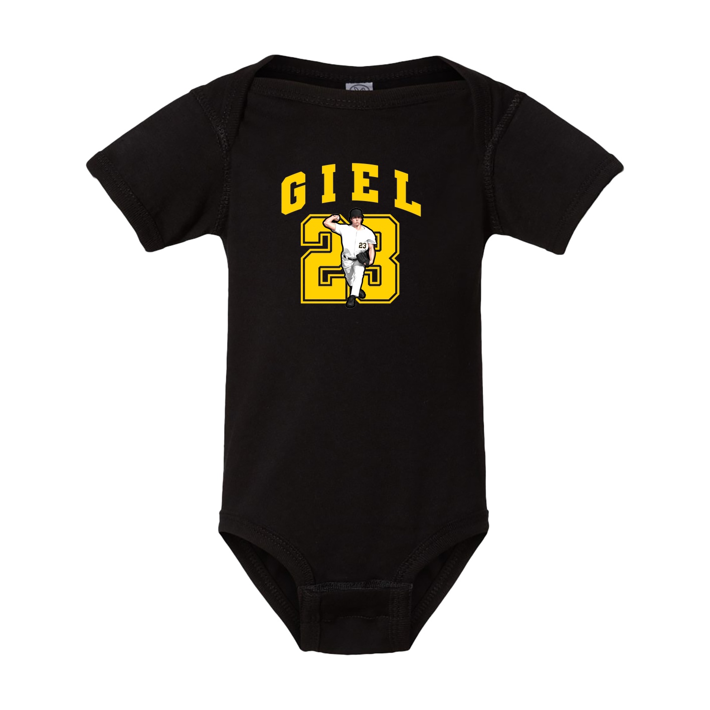 Baby Onesie — Number in Black