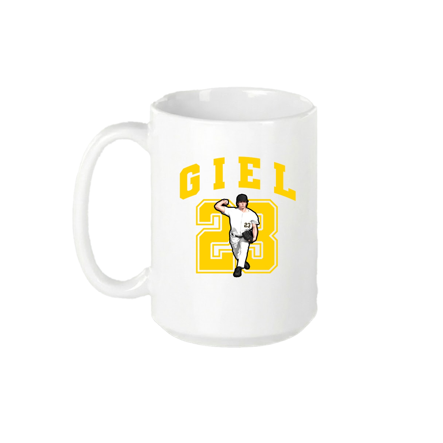 15oz Coffee Mug — Number in White