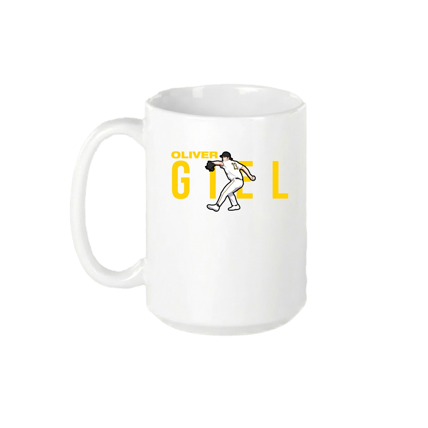 15oz Coffee Mug — Player Name in White