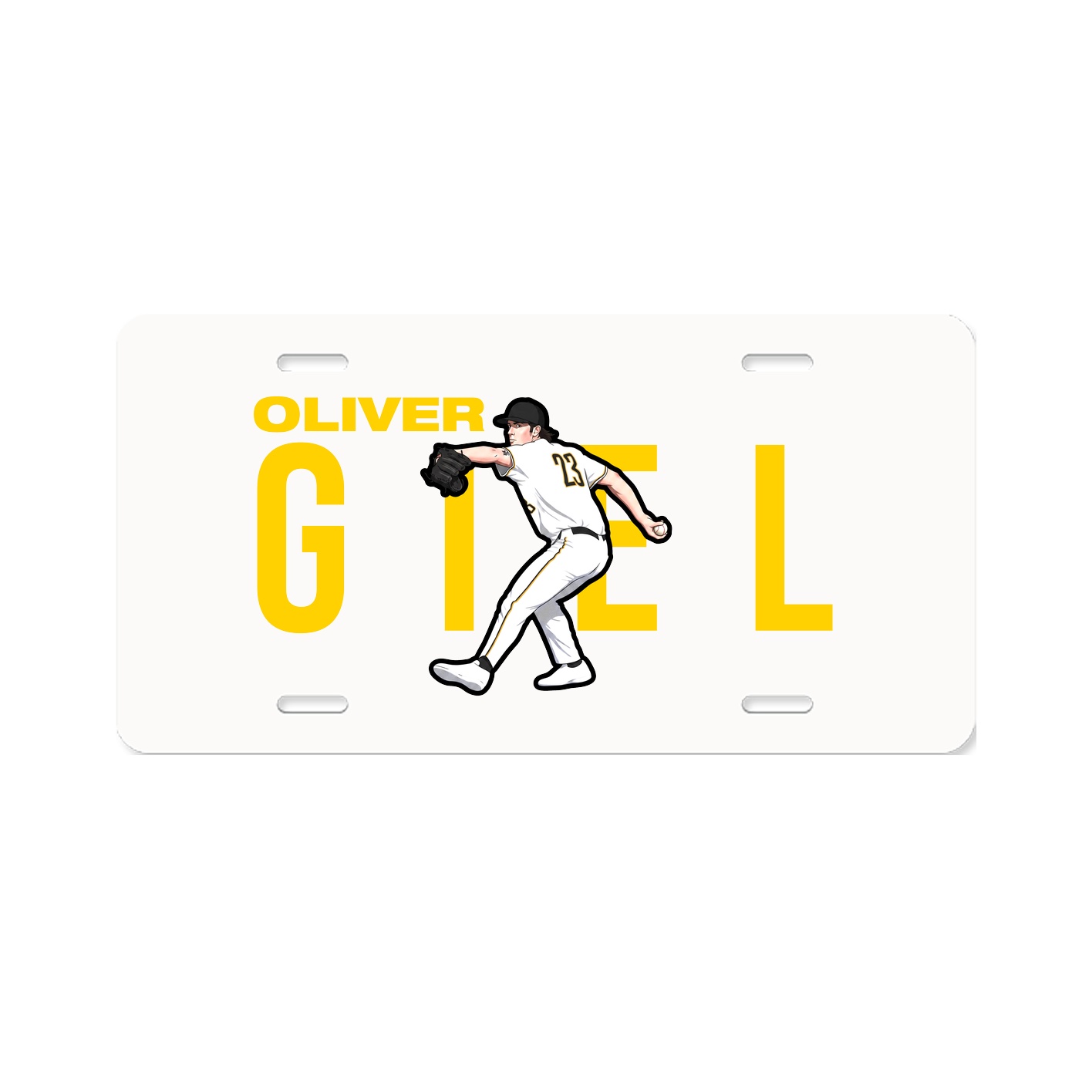 License Plate — Player Name in Classic