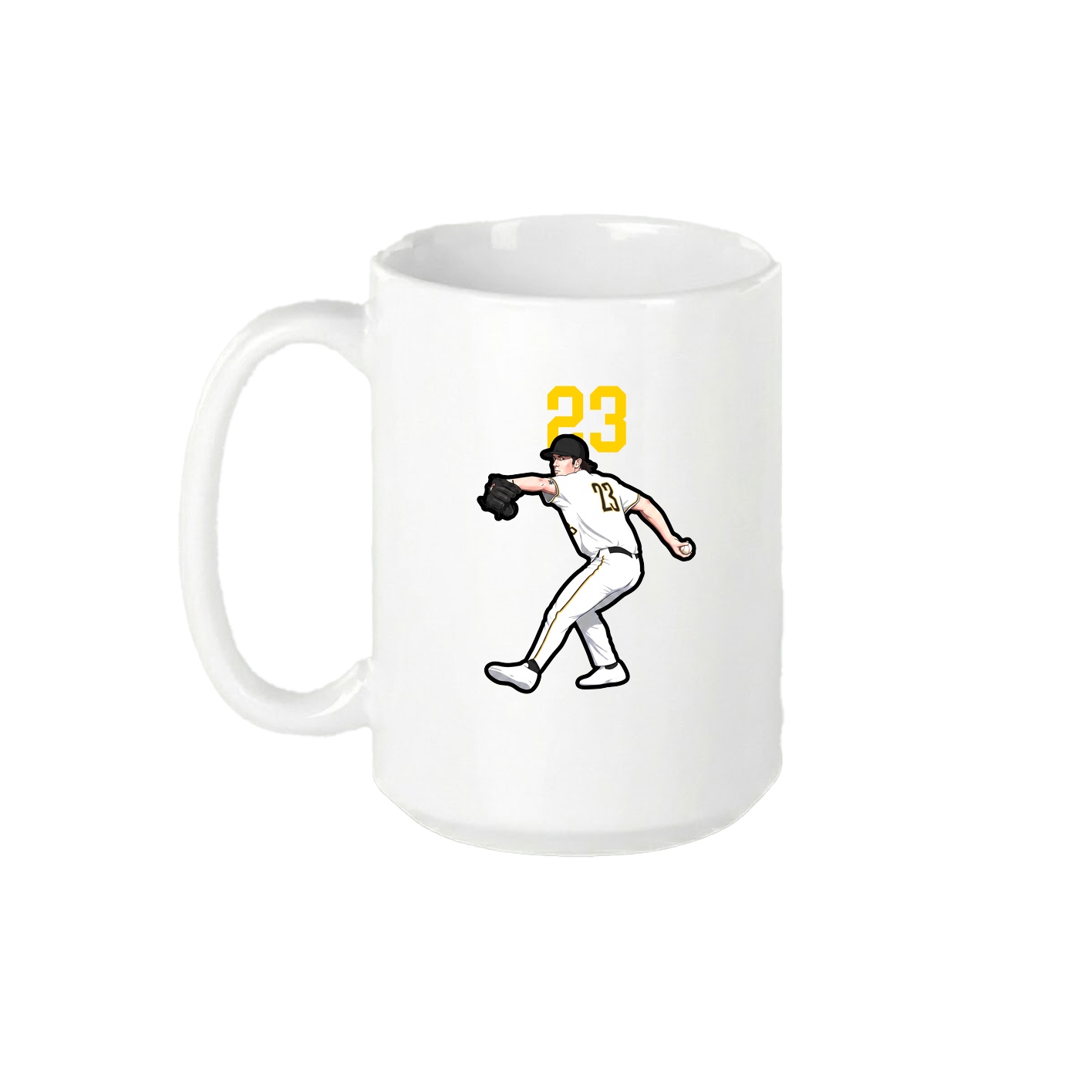 15oz Coffee Mug — Number Top in White