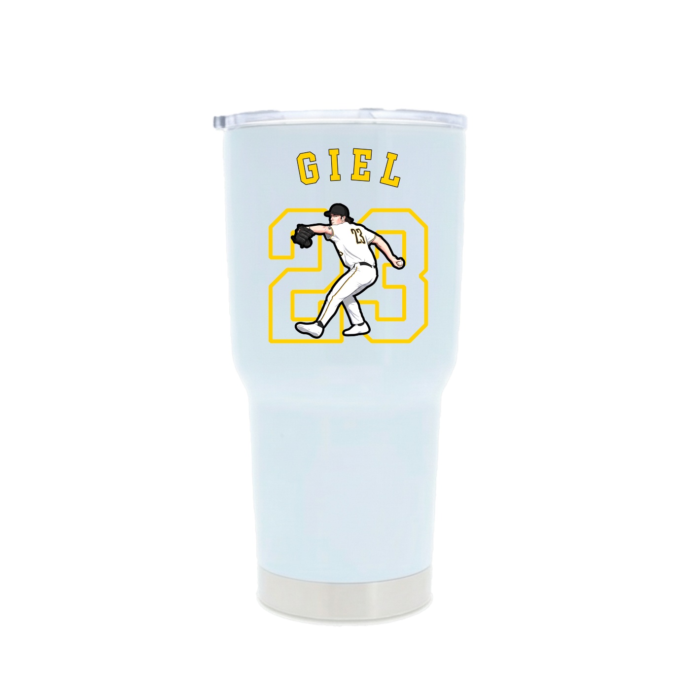 30oz Stainless Steel Tumbler — Shirsey Arch in White
