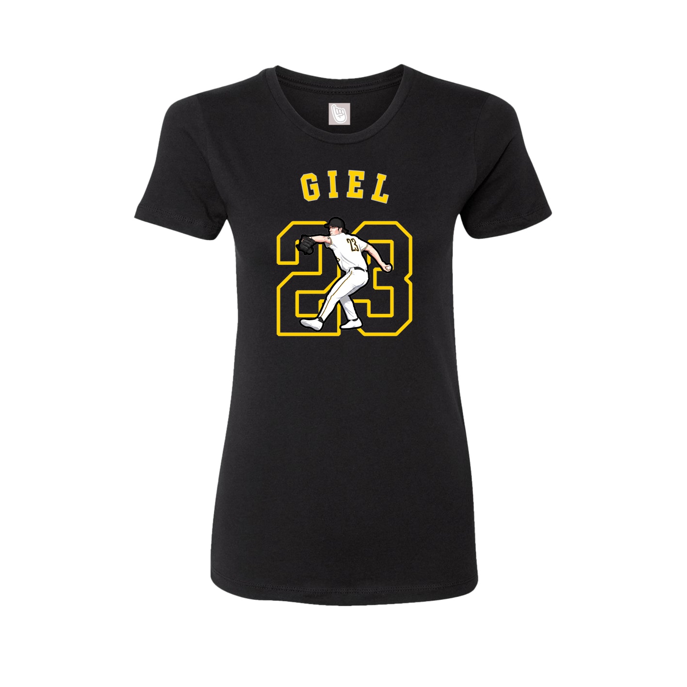 Fitted Women's Tee — Shirsey Arch in Black