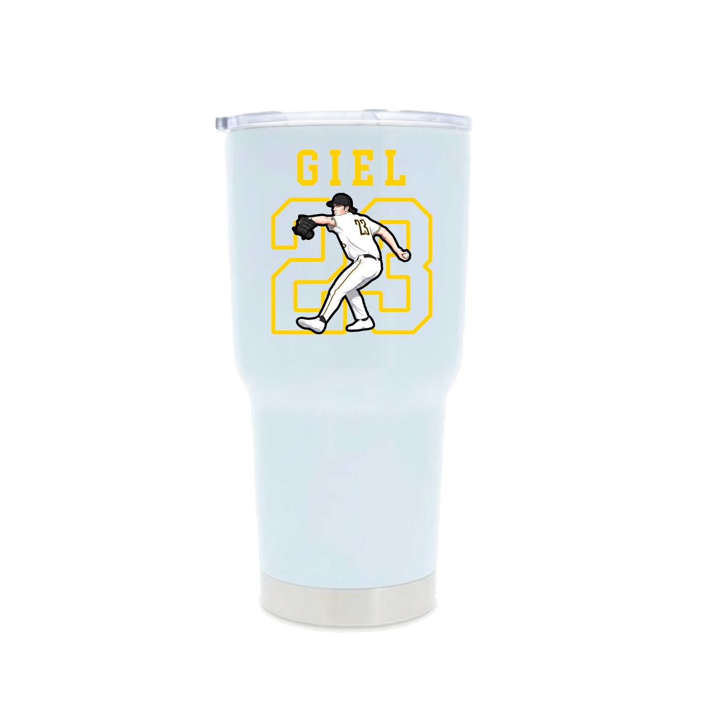 30oz Stainless Steel Tumbler — Shirsey in White