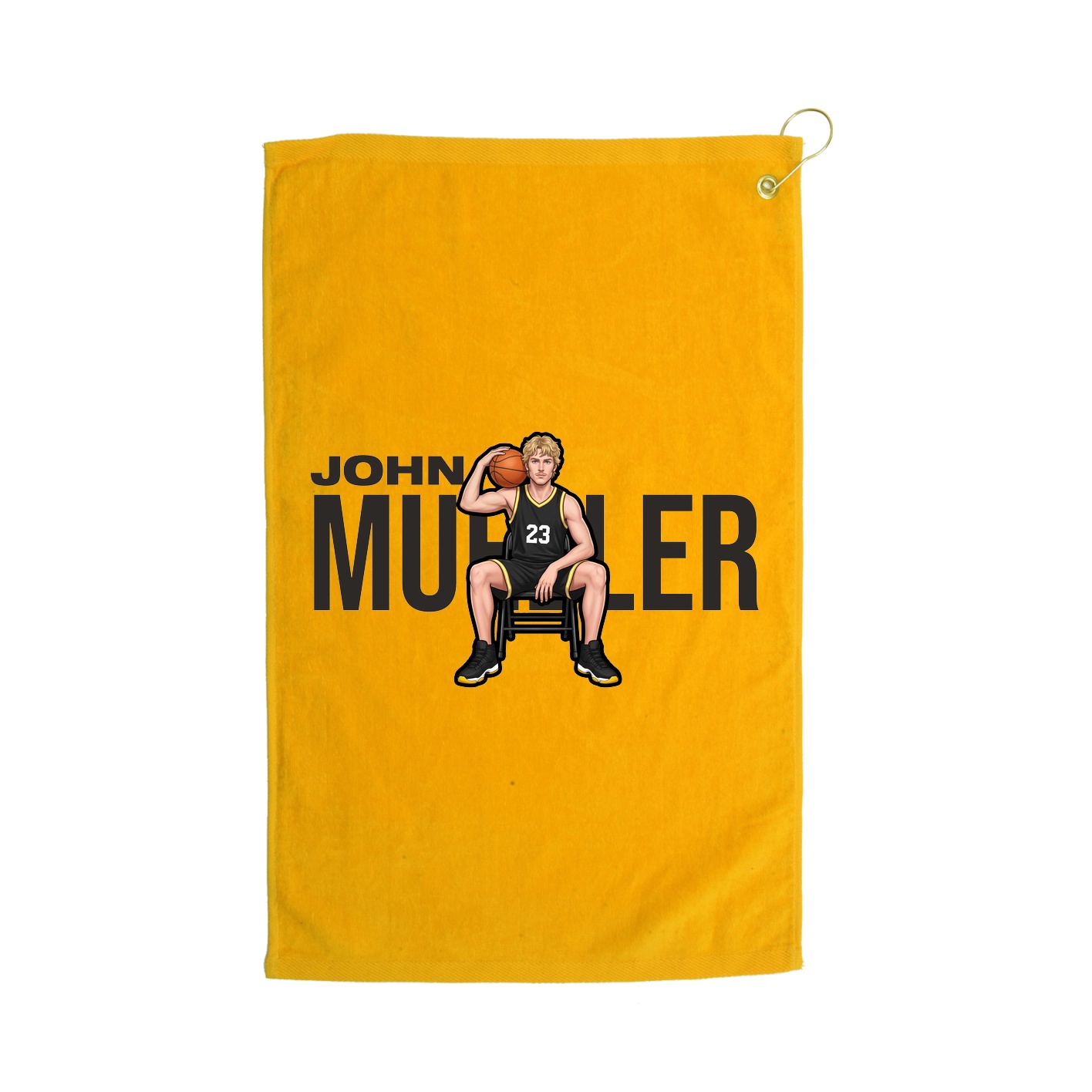 Golf Towel — Player Name in Gold