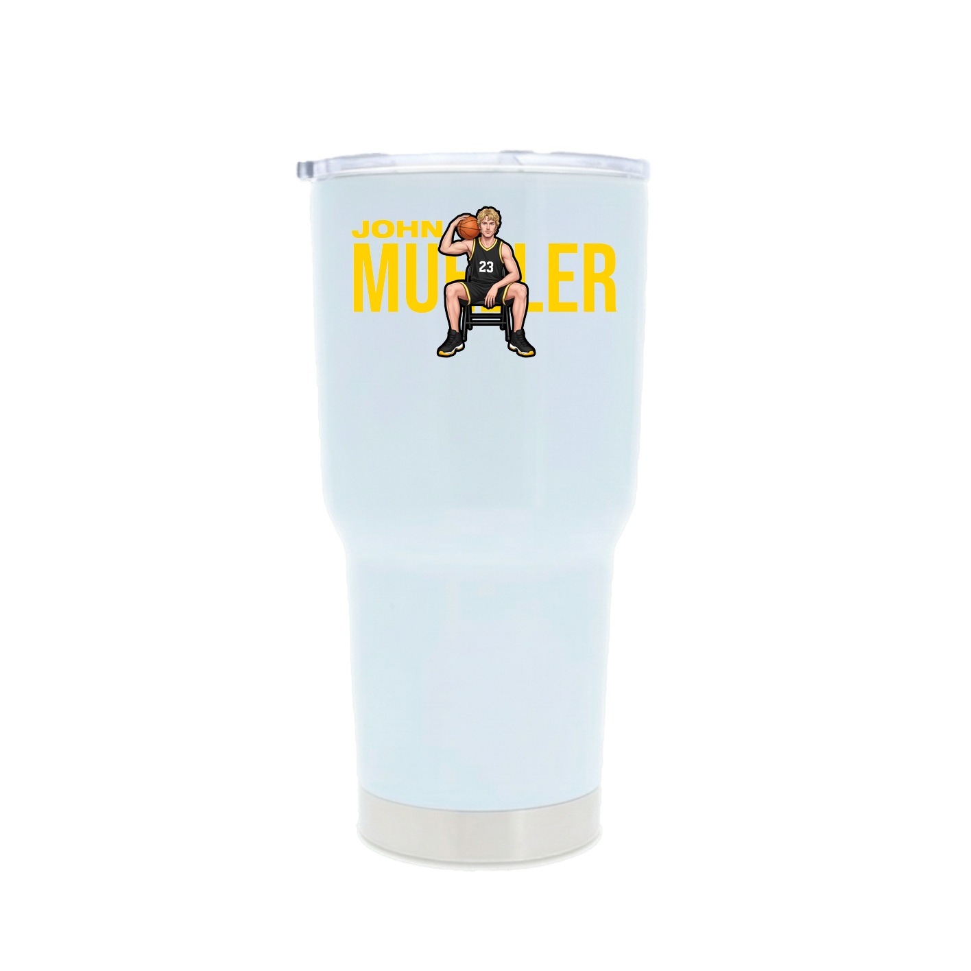 30oz Stainless Steel Tumbler — Player Name in White