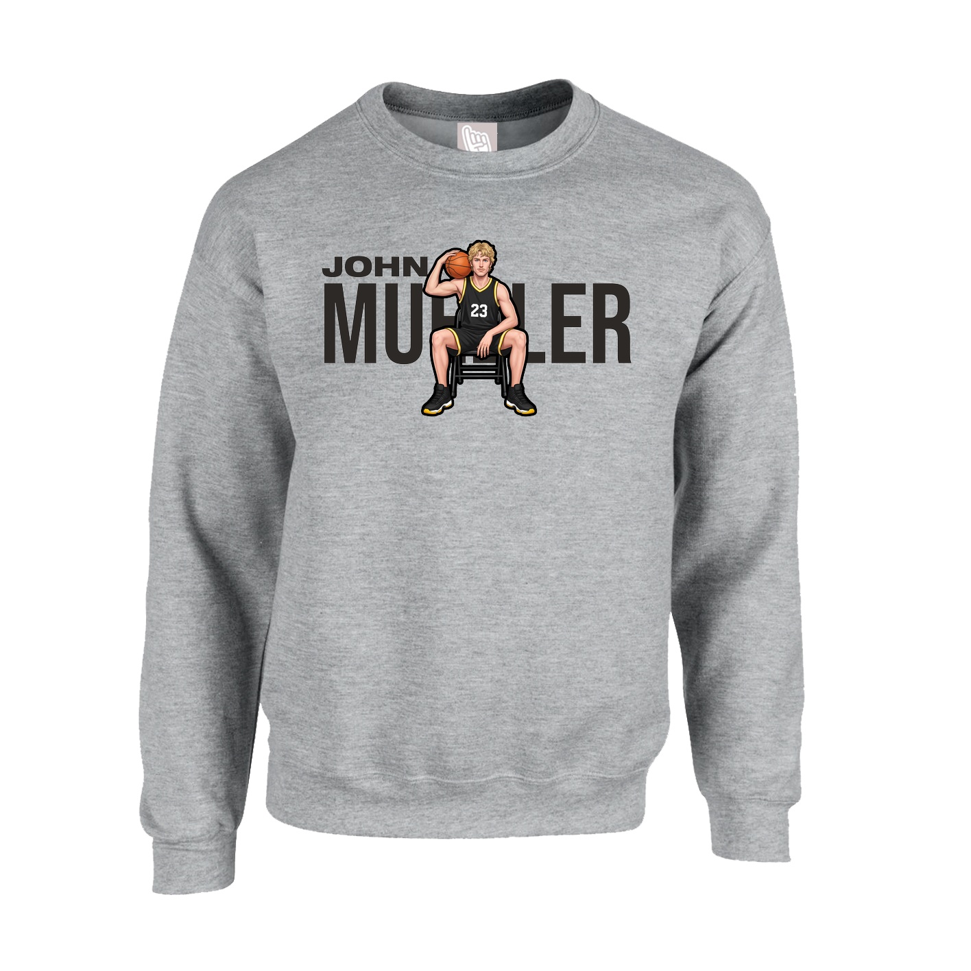 Fleece Crew — Player Name in Grey