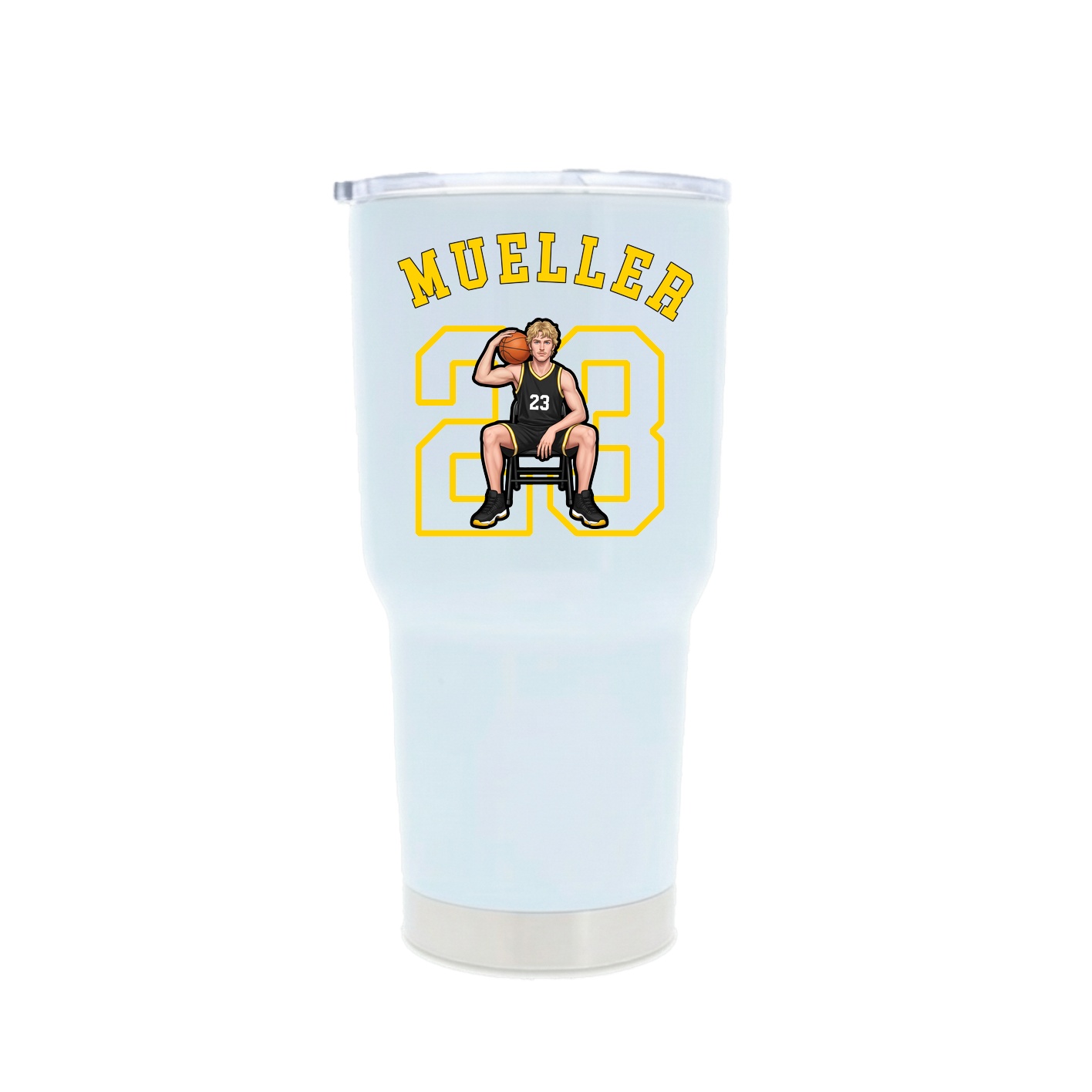 30oz Stainless Steel Tumbler — Shirsey Arch in White