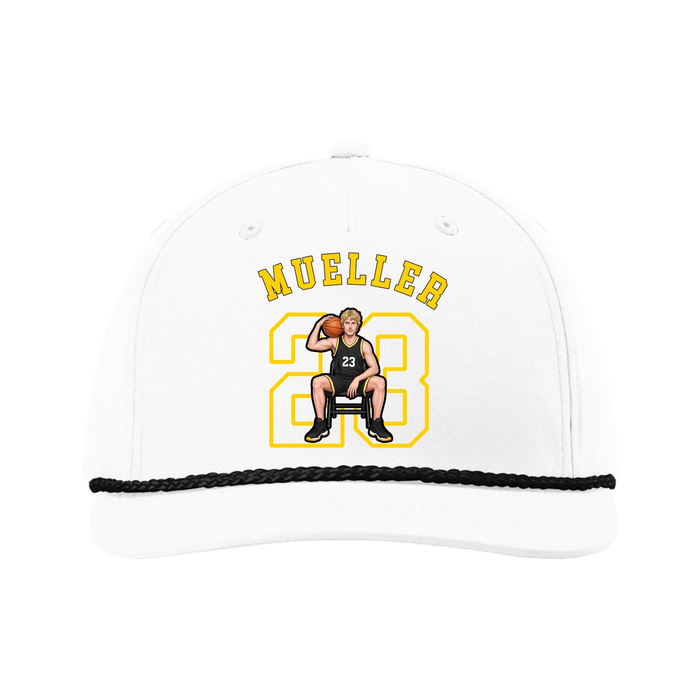Five-Panel Classic Rope Cap — Shirsey Arch in White